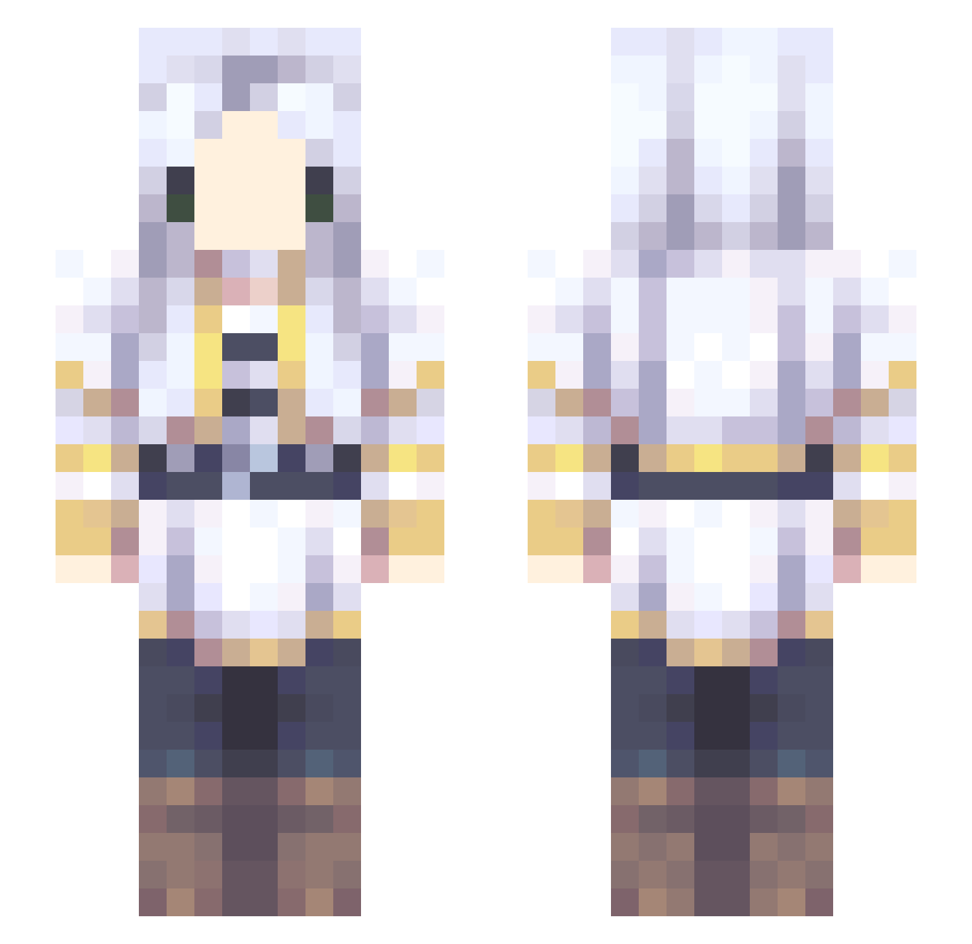 sp00kyflipfl0ps Minecraft skin, front and back view