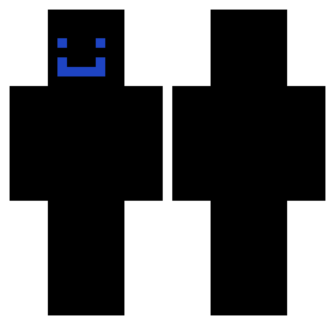 GOFFYONE Minecraft skin, front and back view