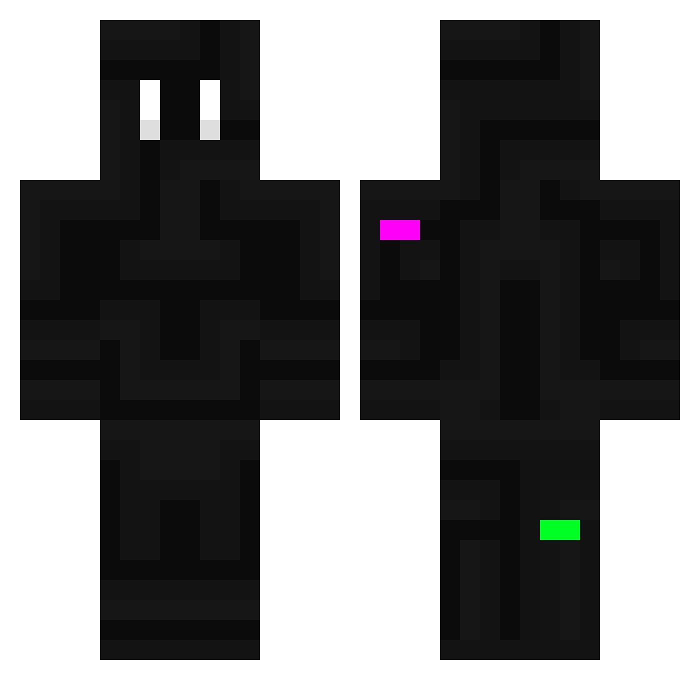 Scorpionfe18 Minecraft skin, front and back view