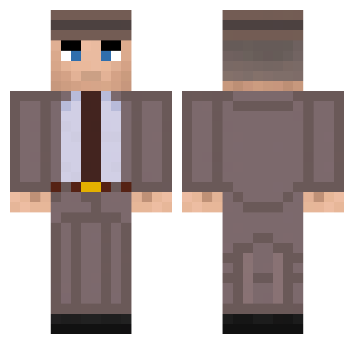 Sargus6767 Minecraft skin, front and back view