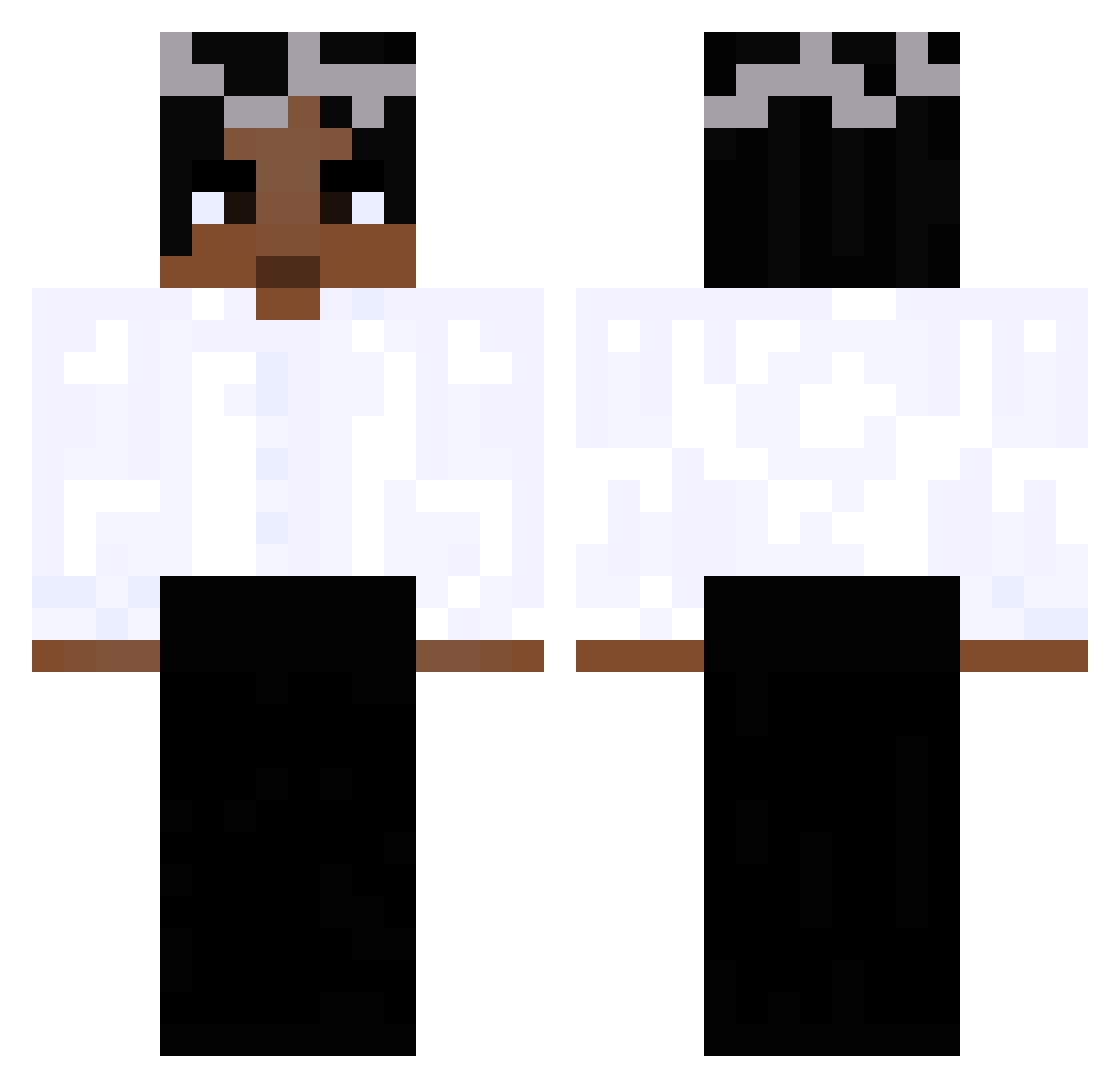 StemG Minecraft skin, front and back view