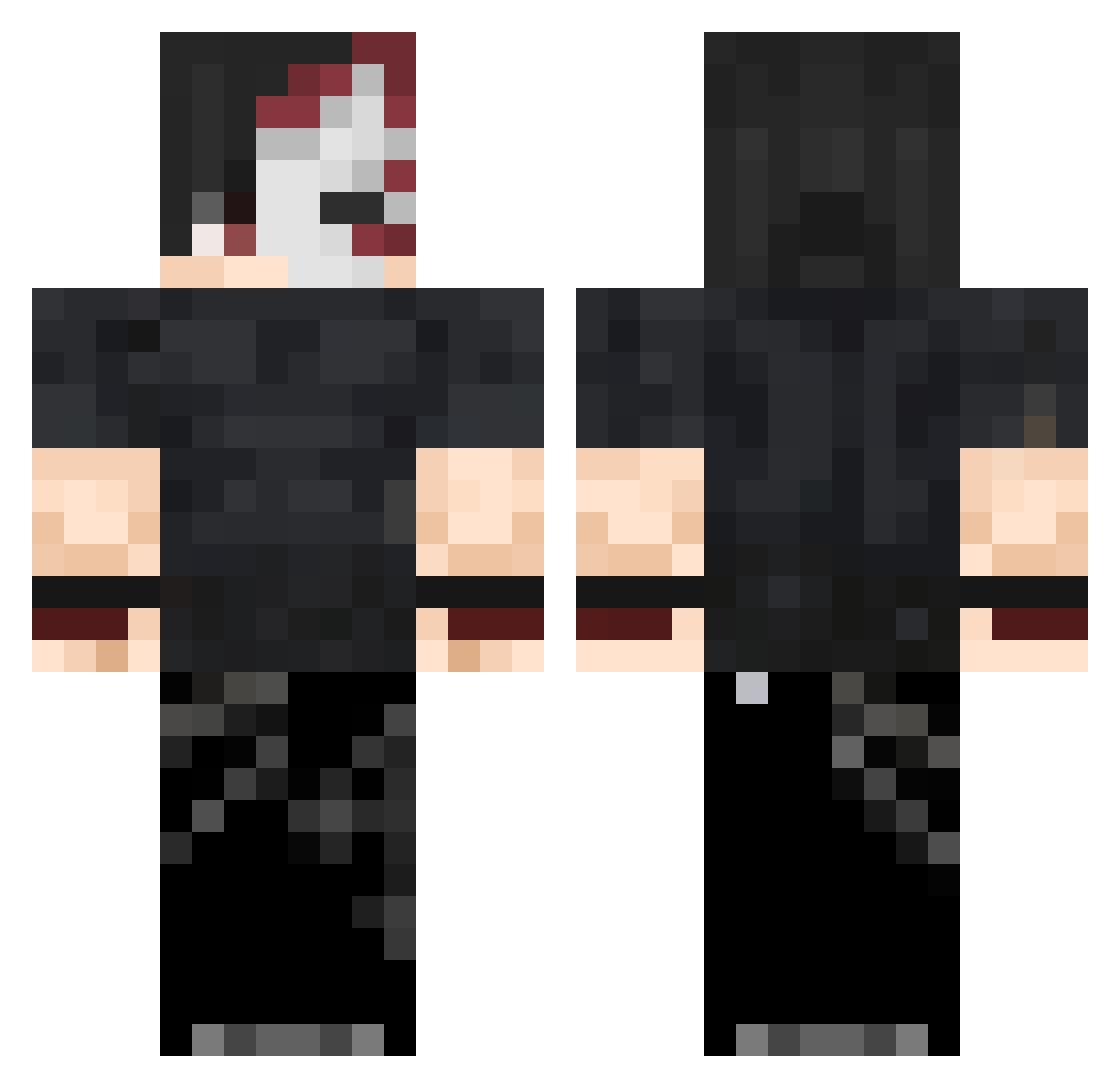 Densetsios Minecraft skin, front and back view