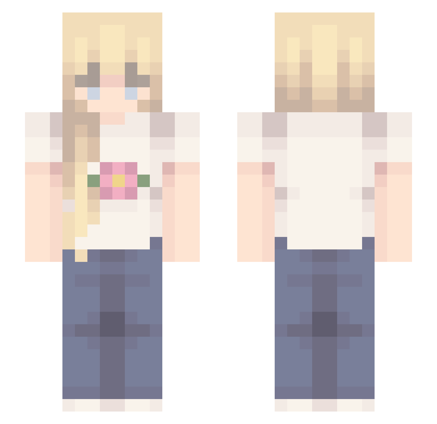 maievv Minecraft skin, front and back view