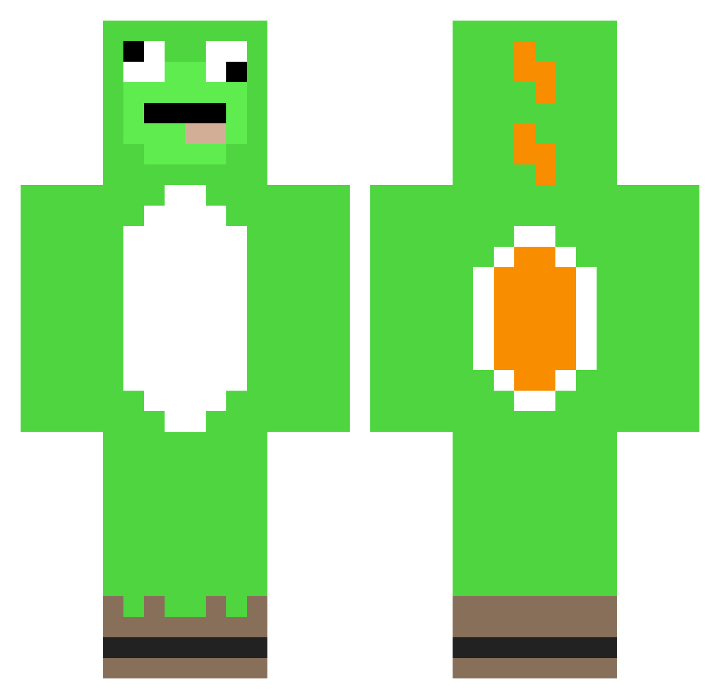 summe1 Minecraft skin, front and back view