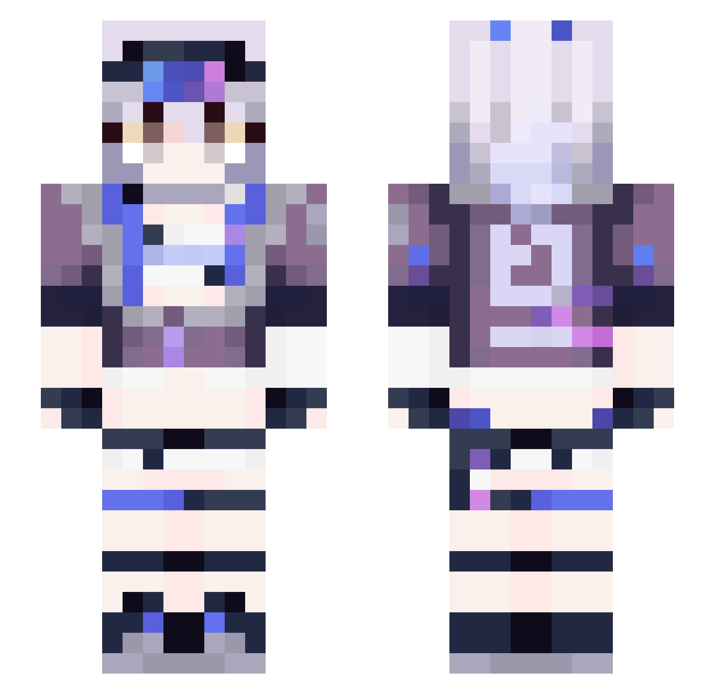 Karizuno Minecraft skin, front and back view