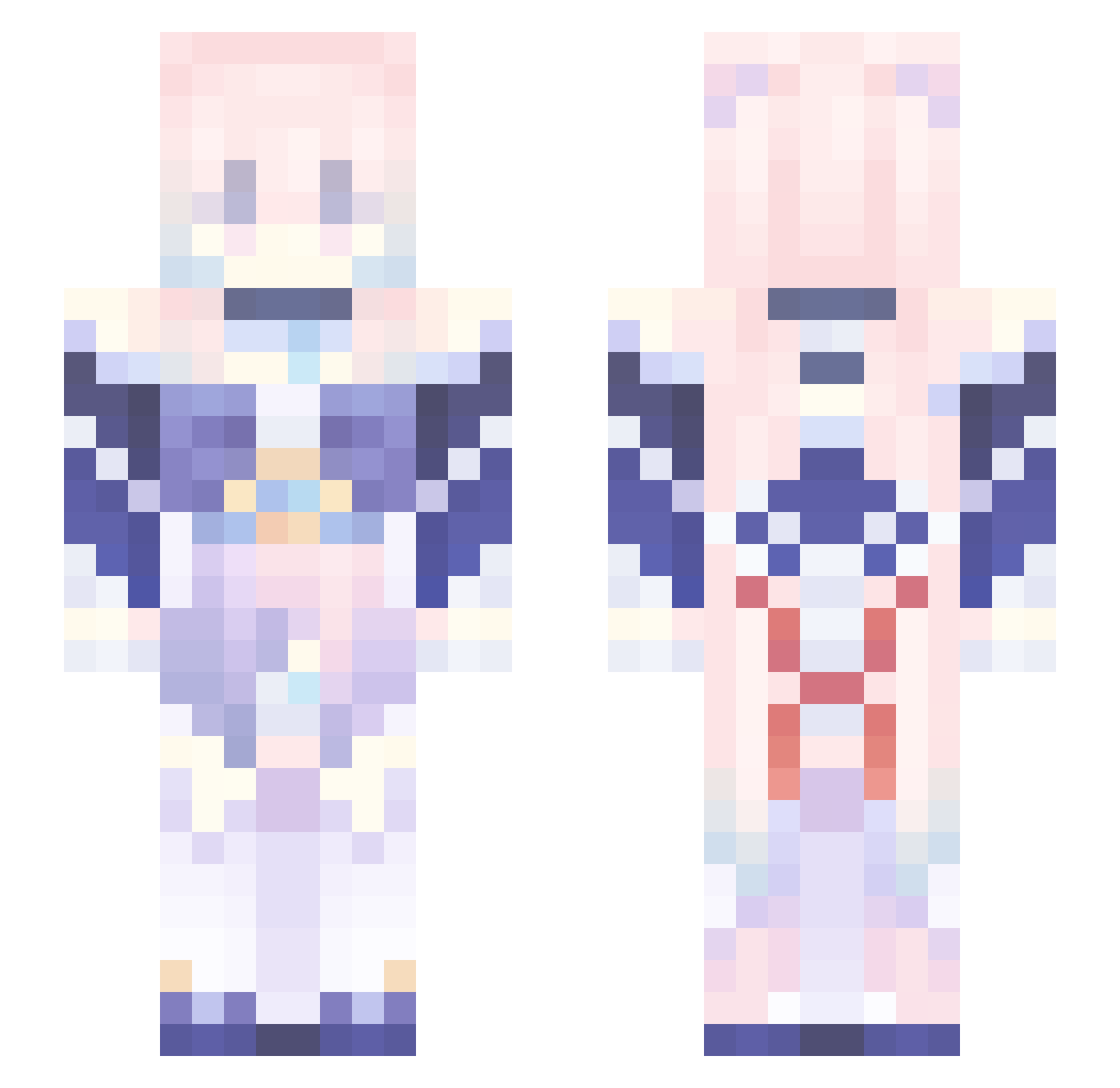 onehelf Minecraft skin, front and back view