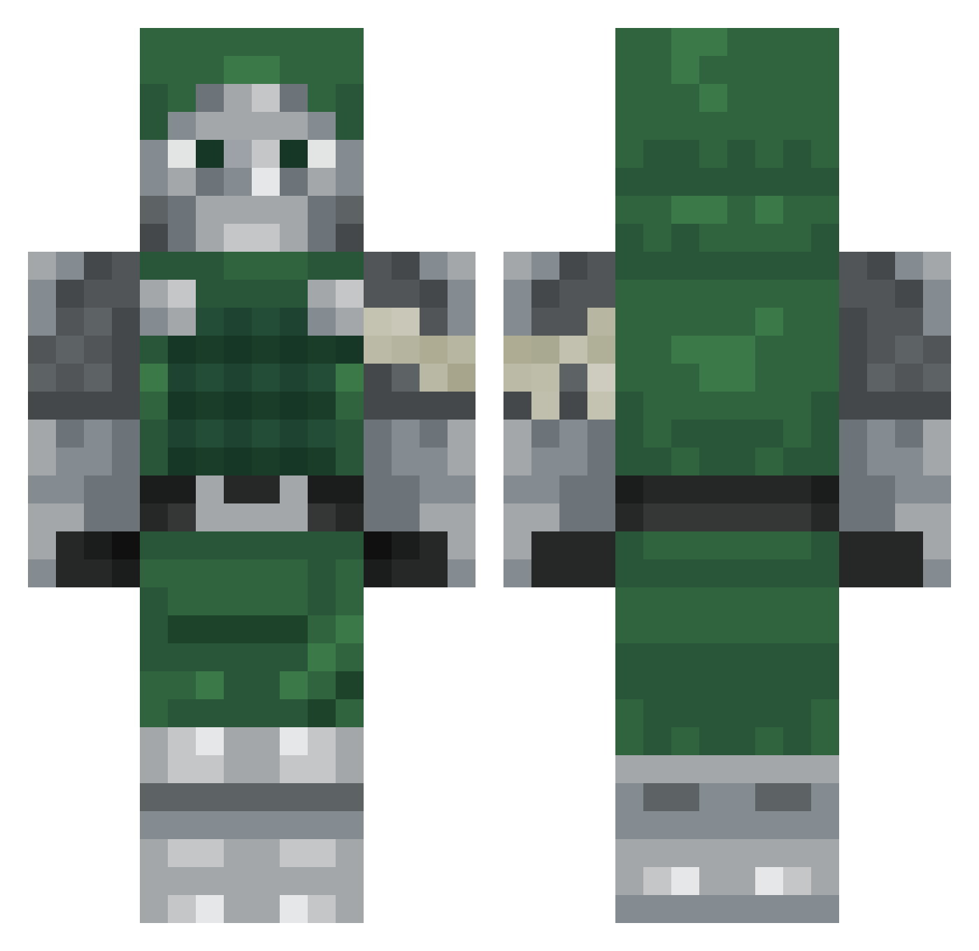 Tobersp2010MC Minecraft skin, front and back view