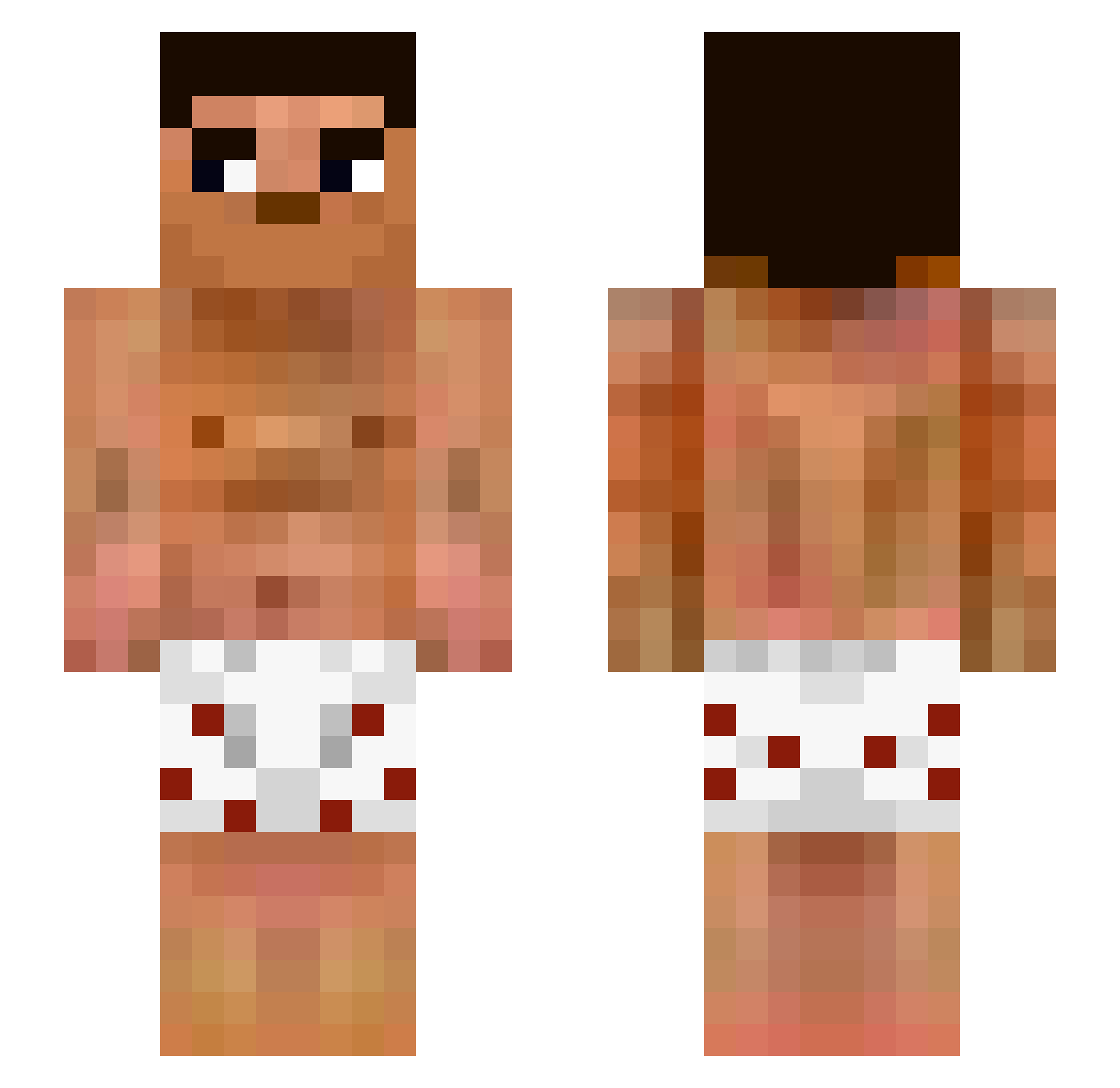 GanjaKid Minecraft skin, front and back view