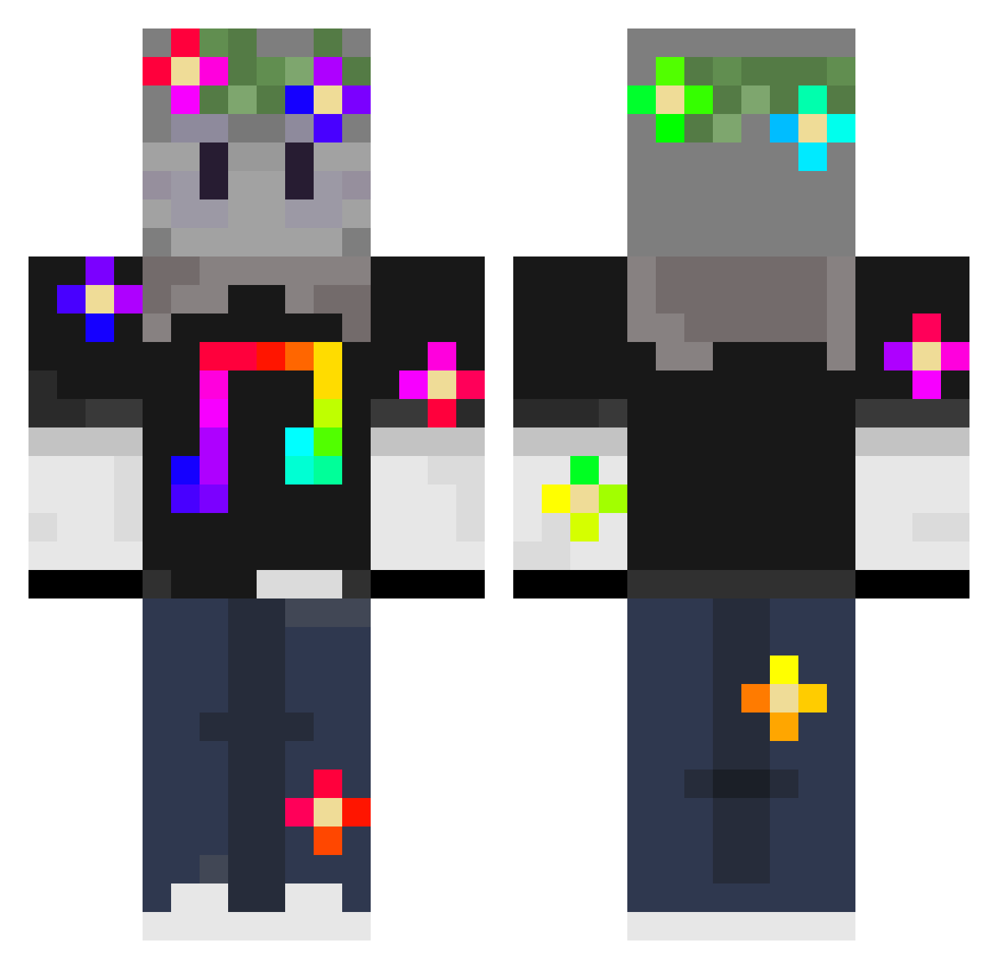 Kolyagogoll Minecraft skin, front and back view