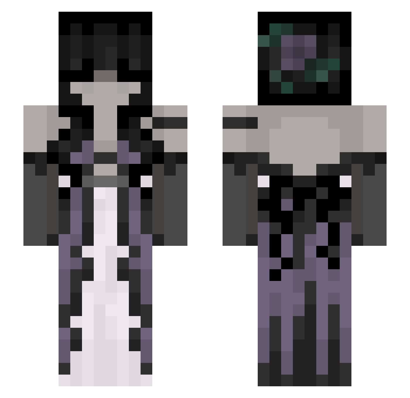 mosstastesgood Minecraft skin, front and back view