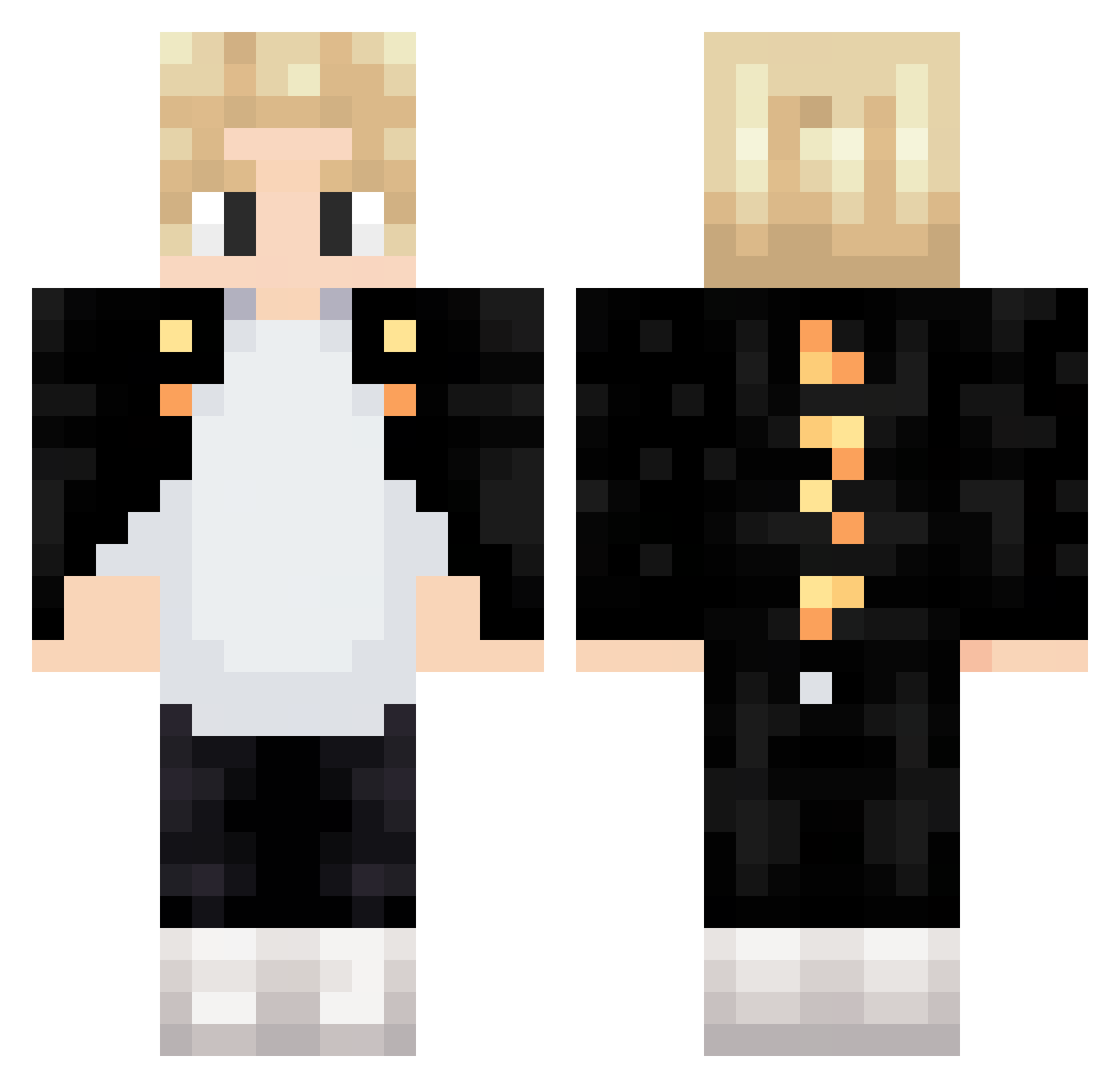 Itachy_ Minecraft skin, front and back view
