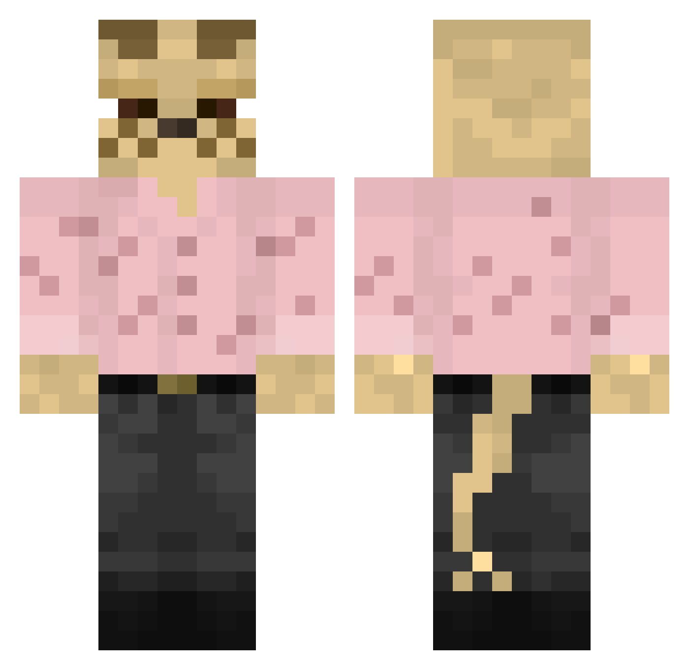 mysteve478 Minecraft skin, front and back view