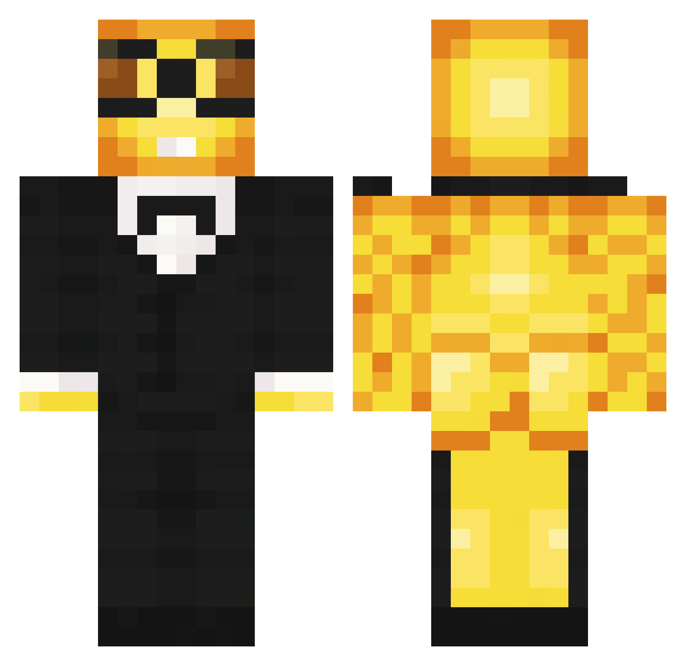Jalyo Minecraft skin, front and back view
