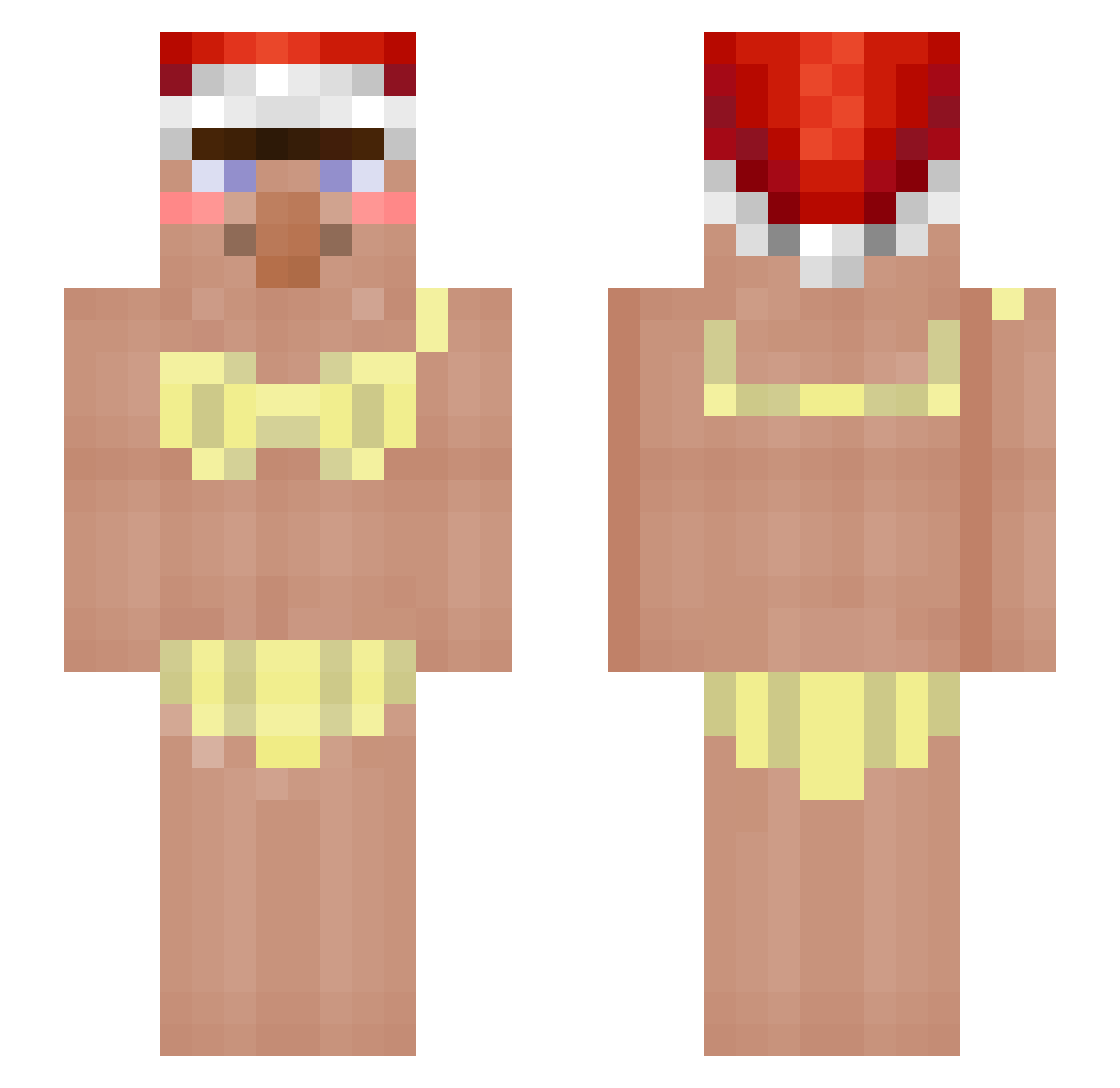 shutup0 Minecraft skin, front and back view
