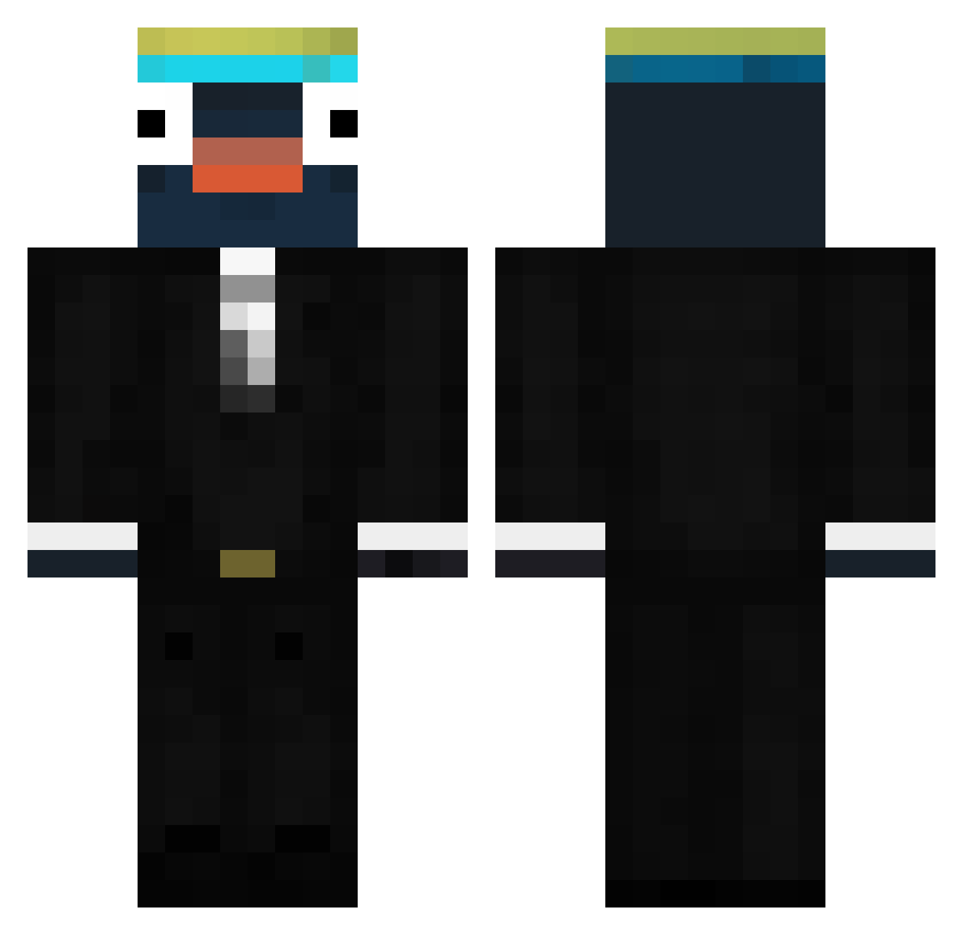 LemonFluer Minecraft skin, front and back view