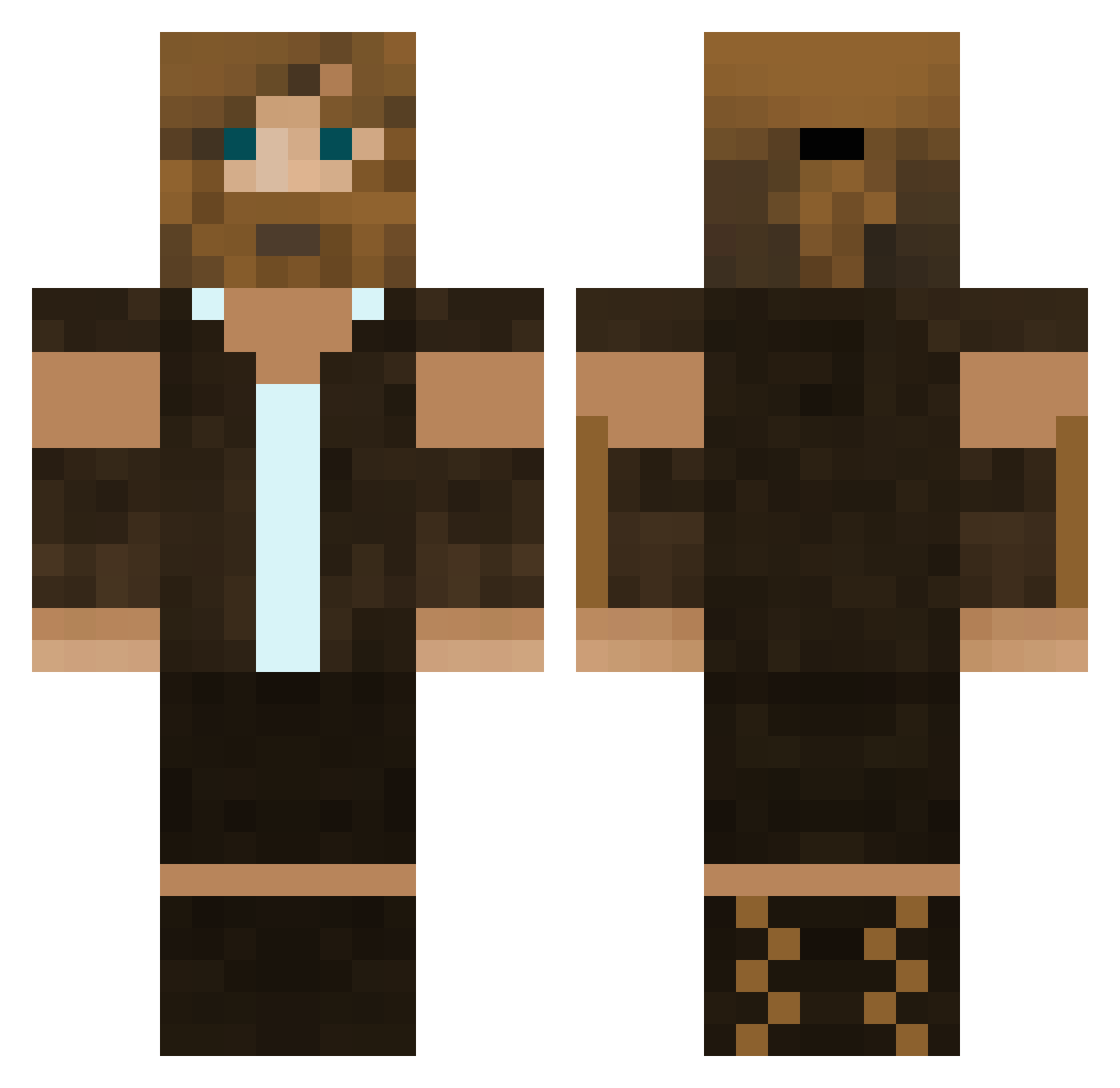 Calorize Minecraft skin, front and back view