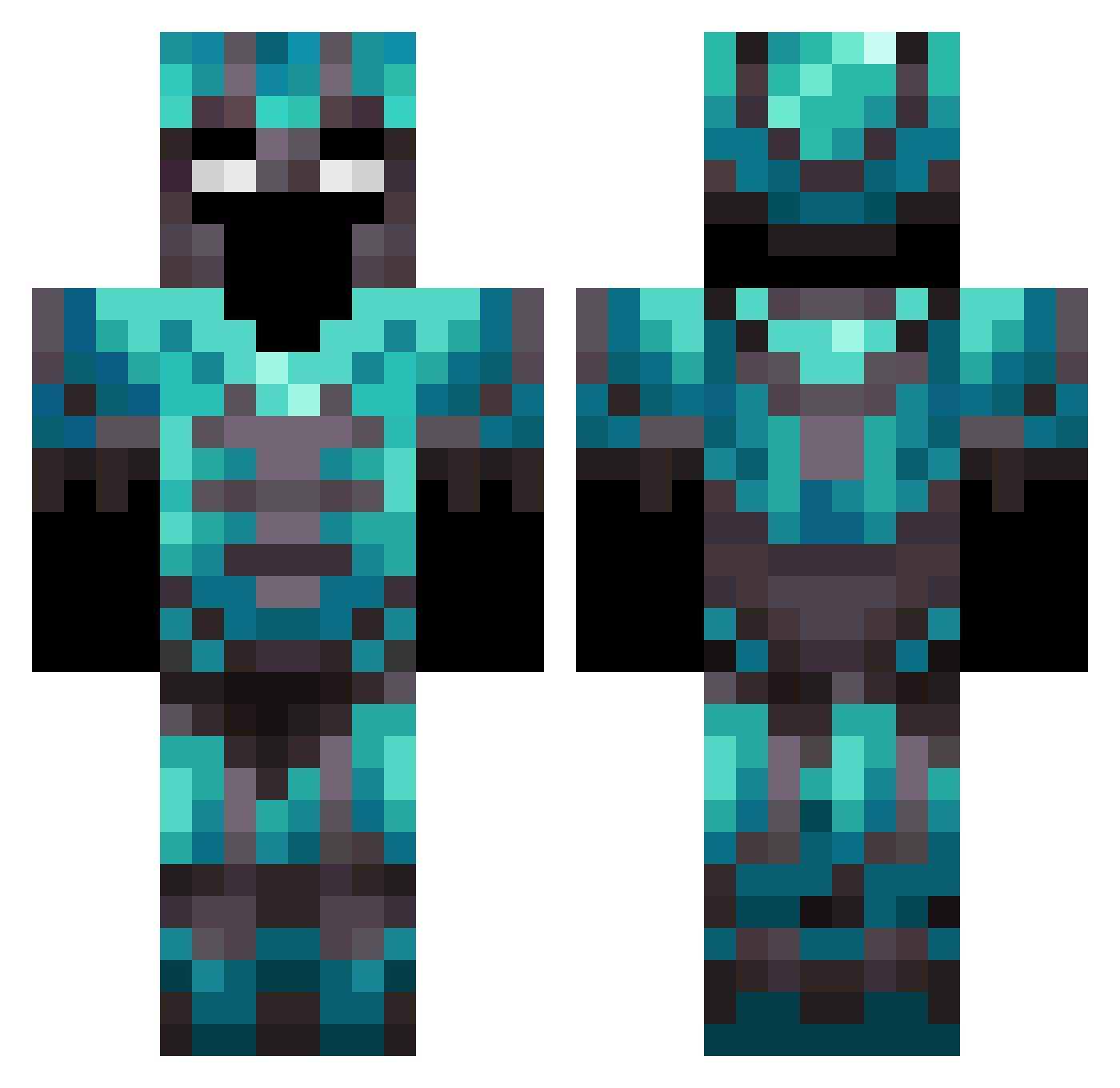 axodoll_ Minecraft skin, front and back view