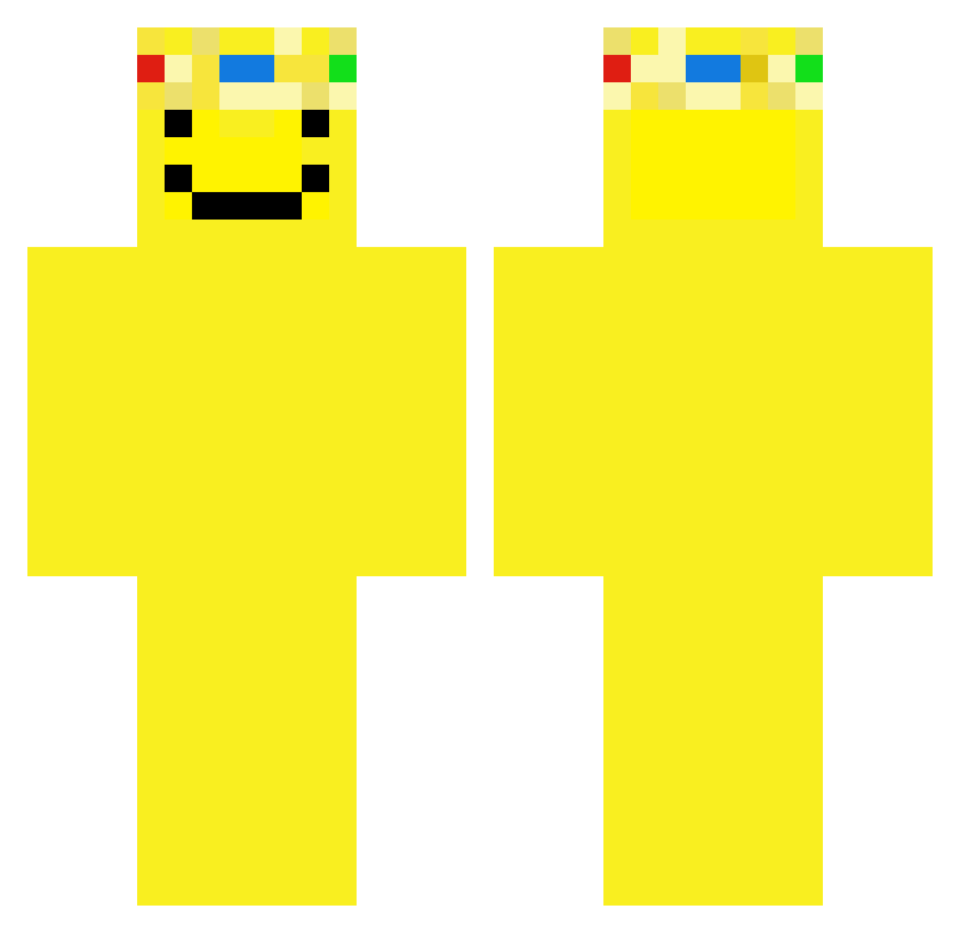 okrc Minecraft skin, front and back view