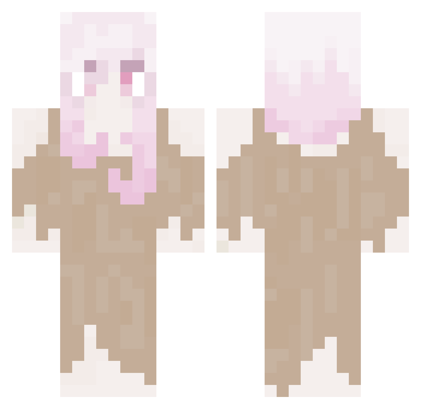 MonsieurPringel Minecraft skin, front and back view