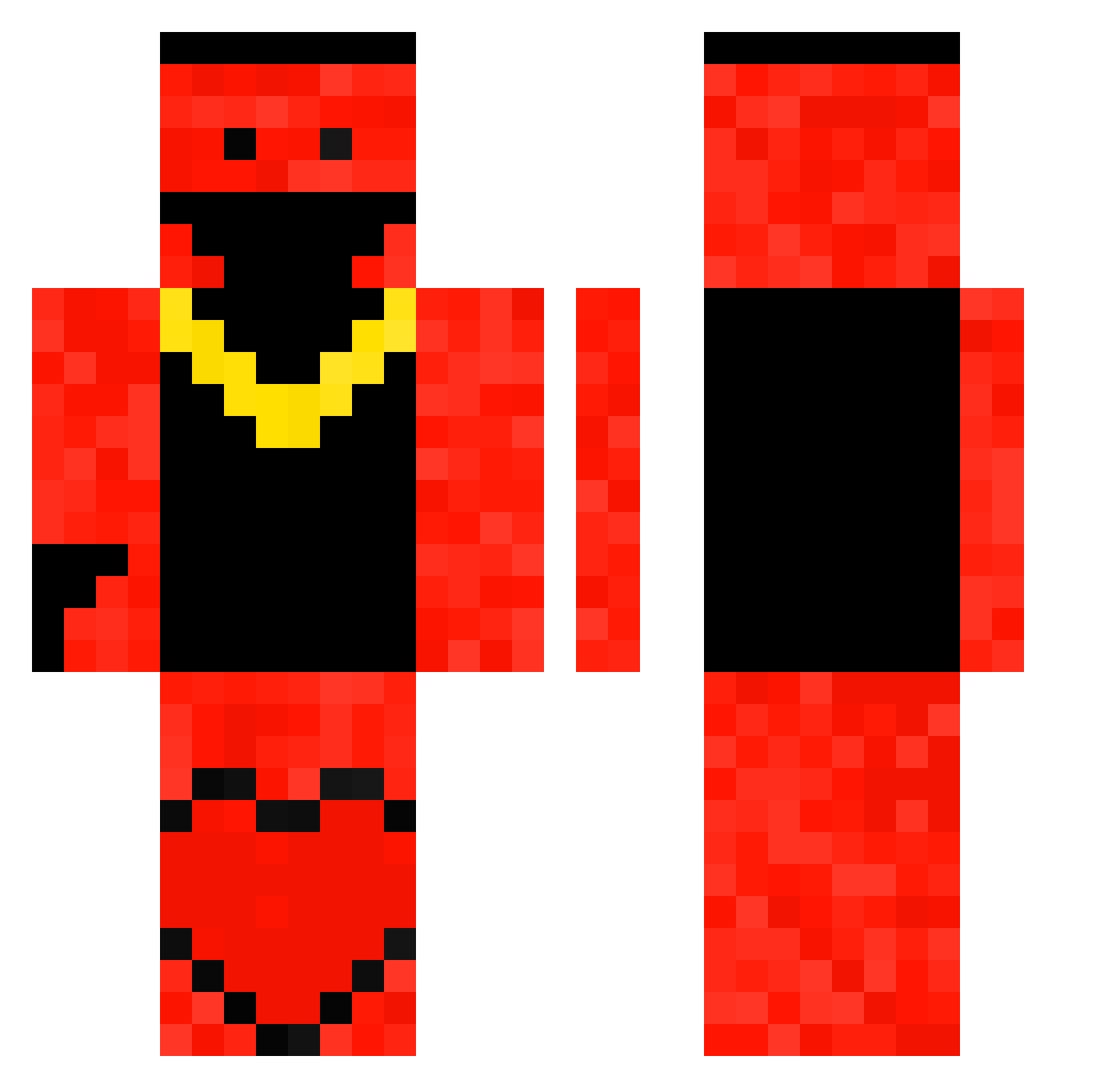 mxnsour16 Minecraft skin, front and back view