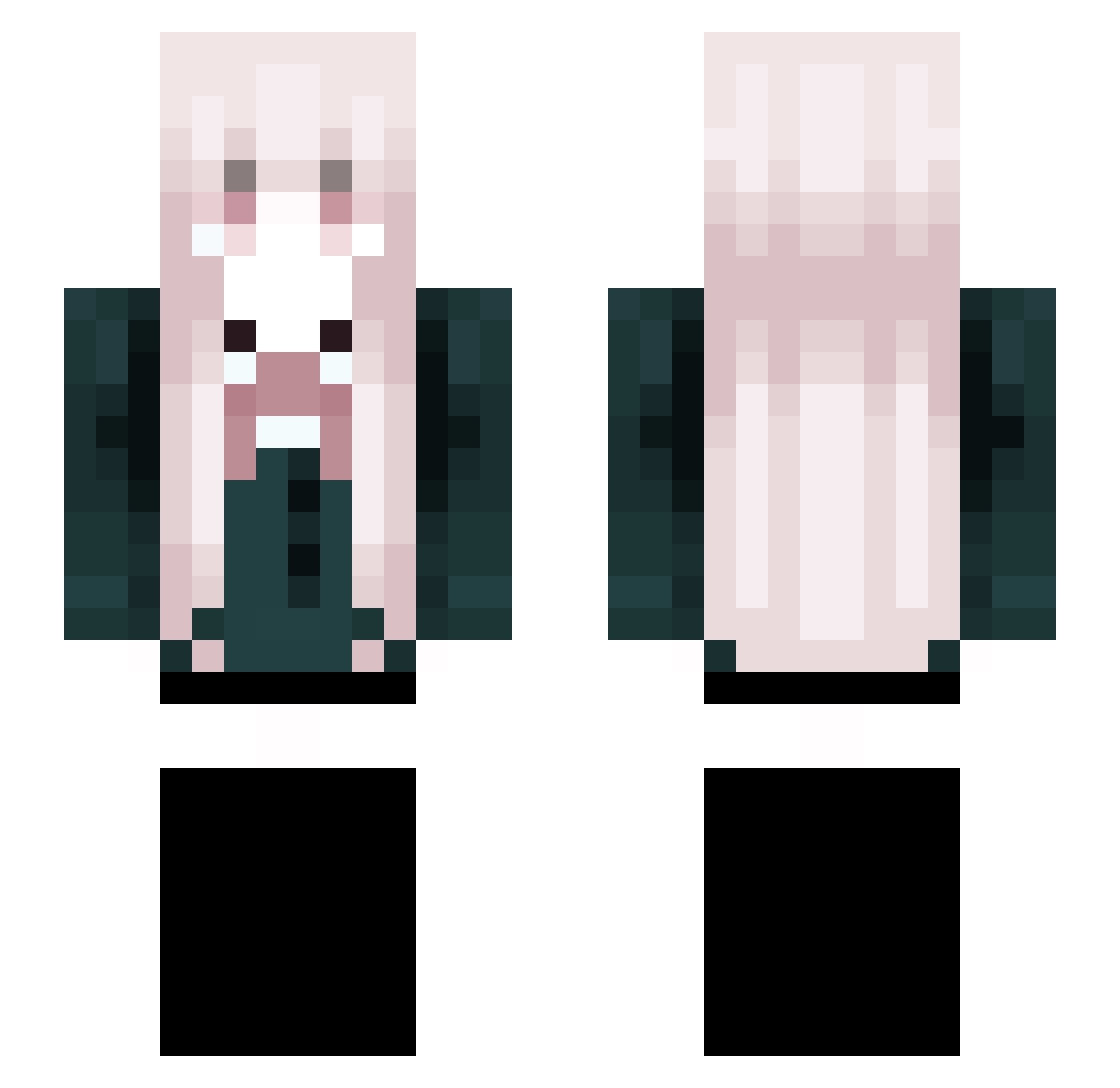 Bus Minecraft skin, front and back view
