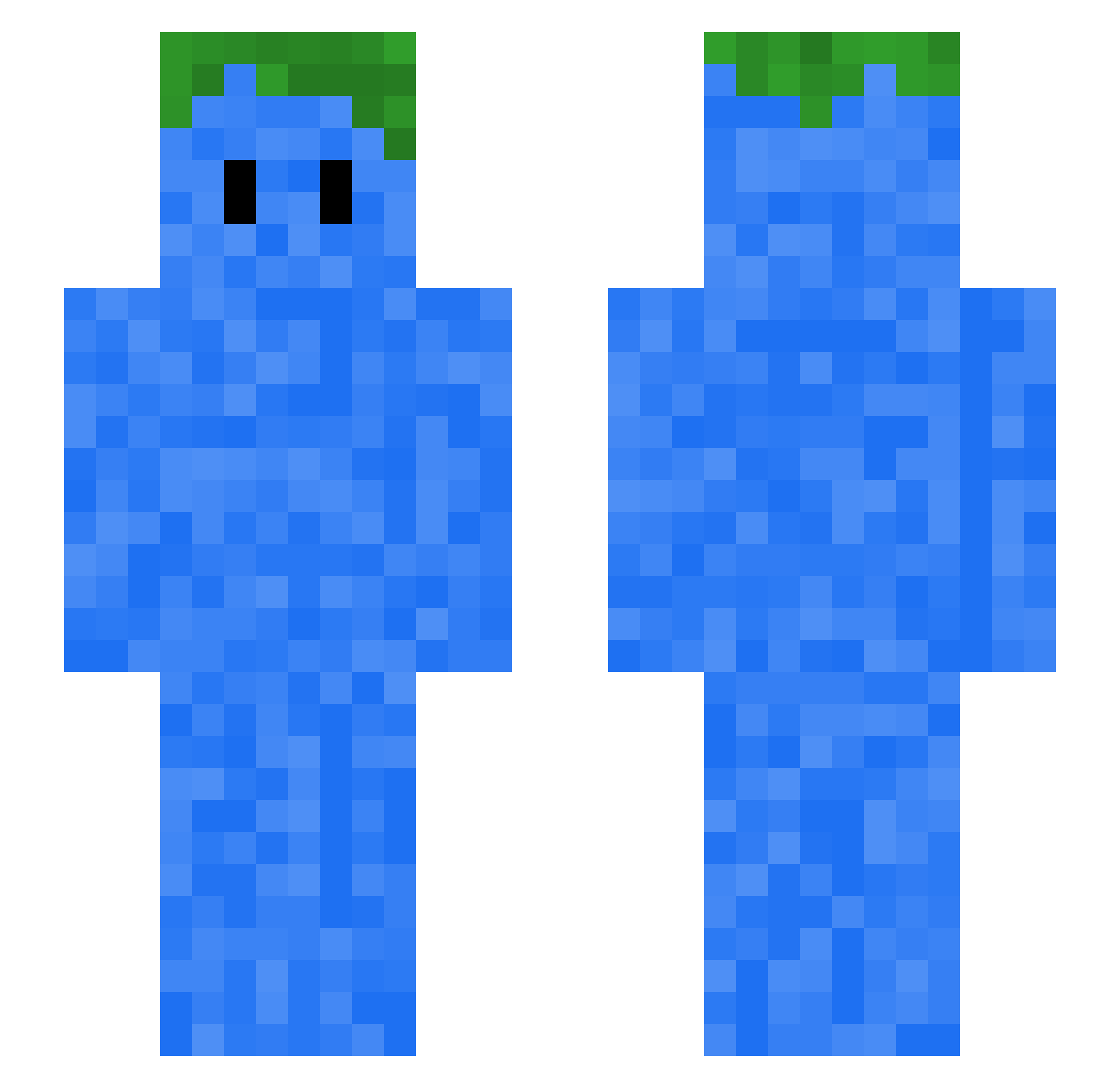 TIB_YT Minecraft skin, front and back view