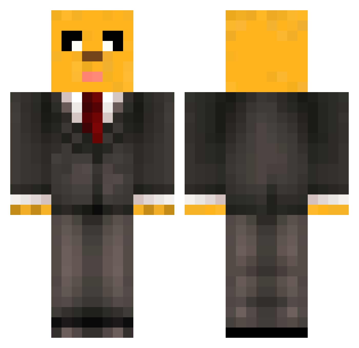 Bisme Minecraft skin, front and back view
