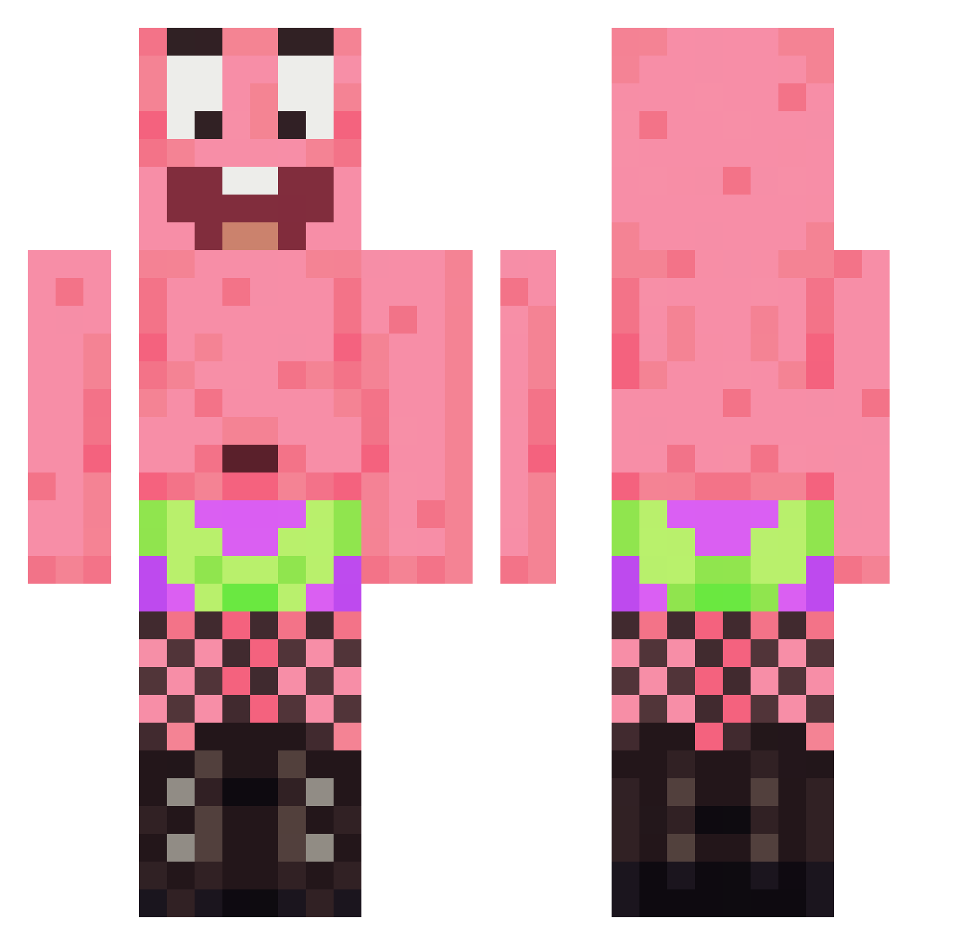 NtupidSiggerM Minecraft skin, front and back view
