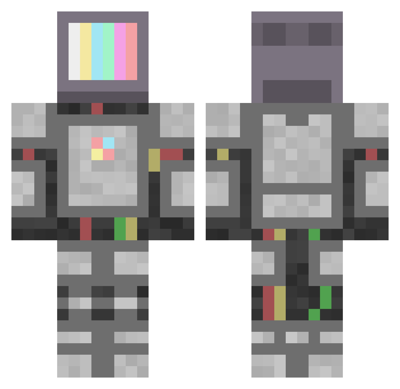 Integro Minecraft skin, front and back view