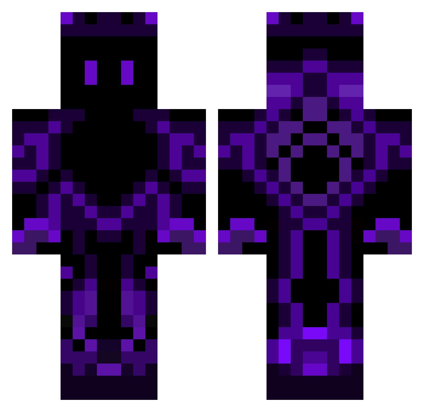 vjxz Minecraft skin, front and back view