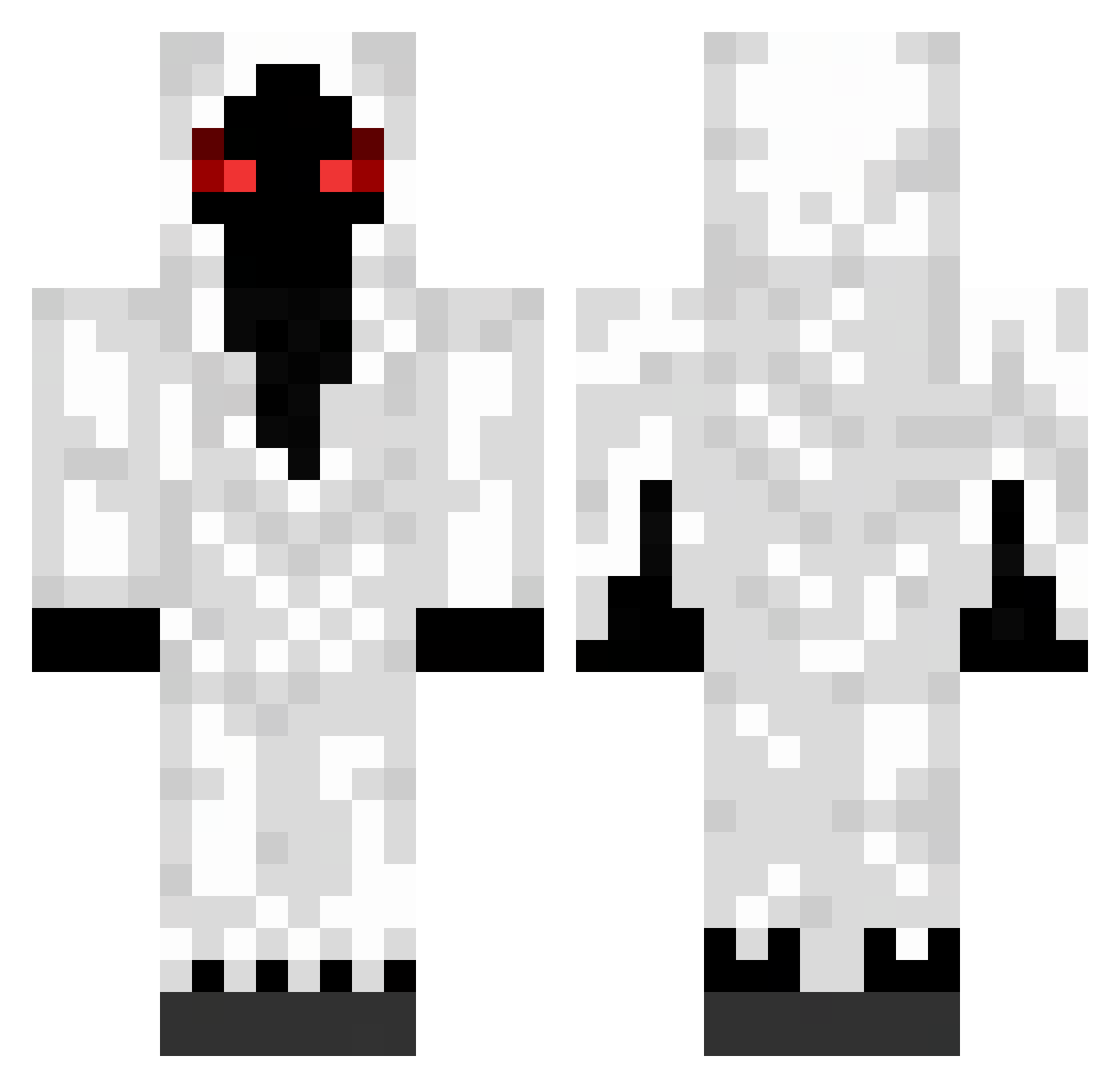 Greatskull Minecraft skin, front and back view