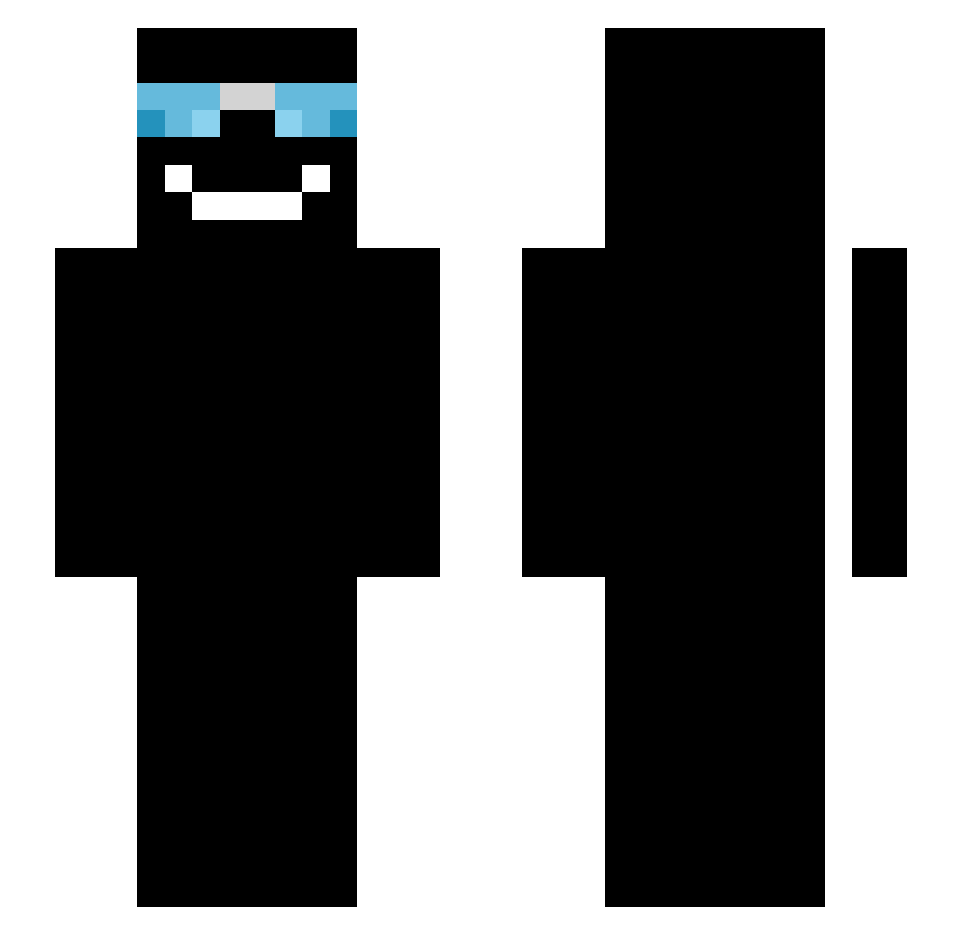 Flamiix Minecraft skin, front and back view