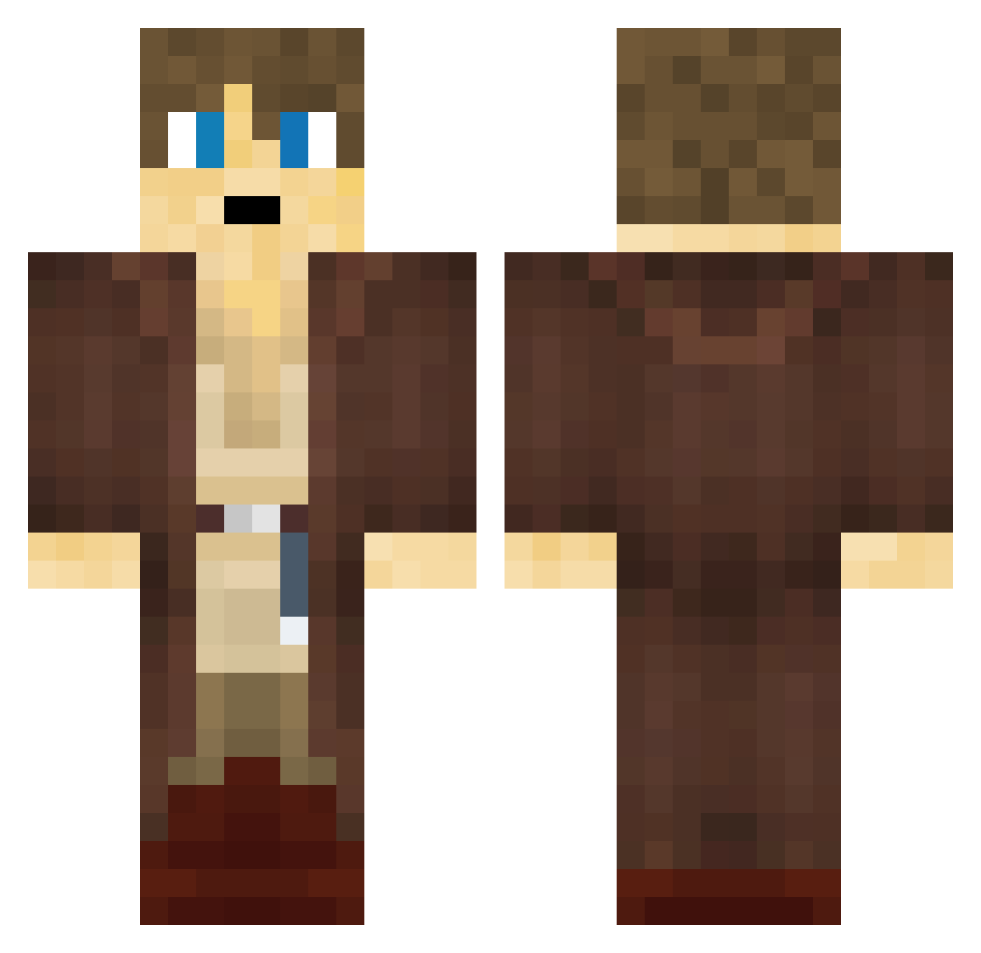 ItsEliott Minecraft skin, front and back view
