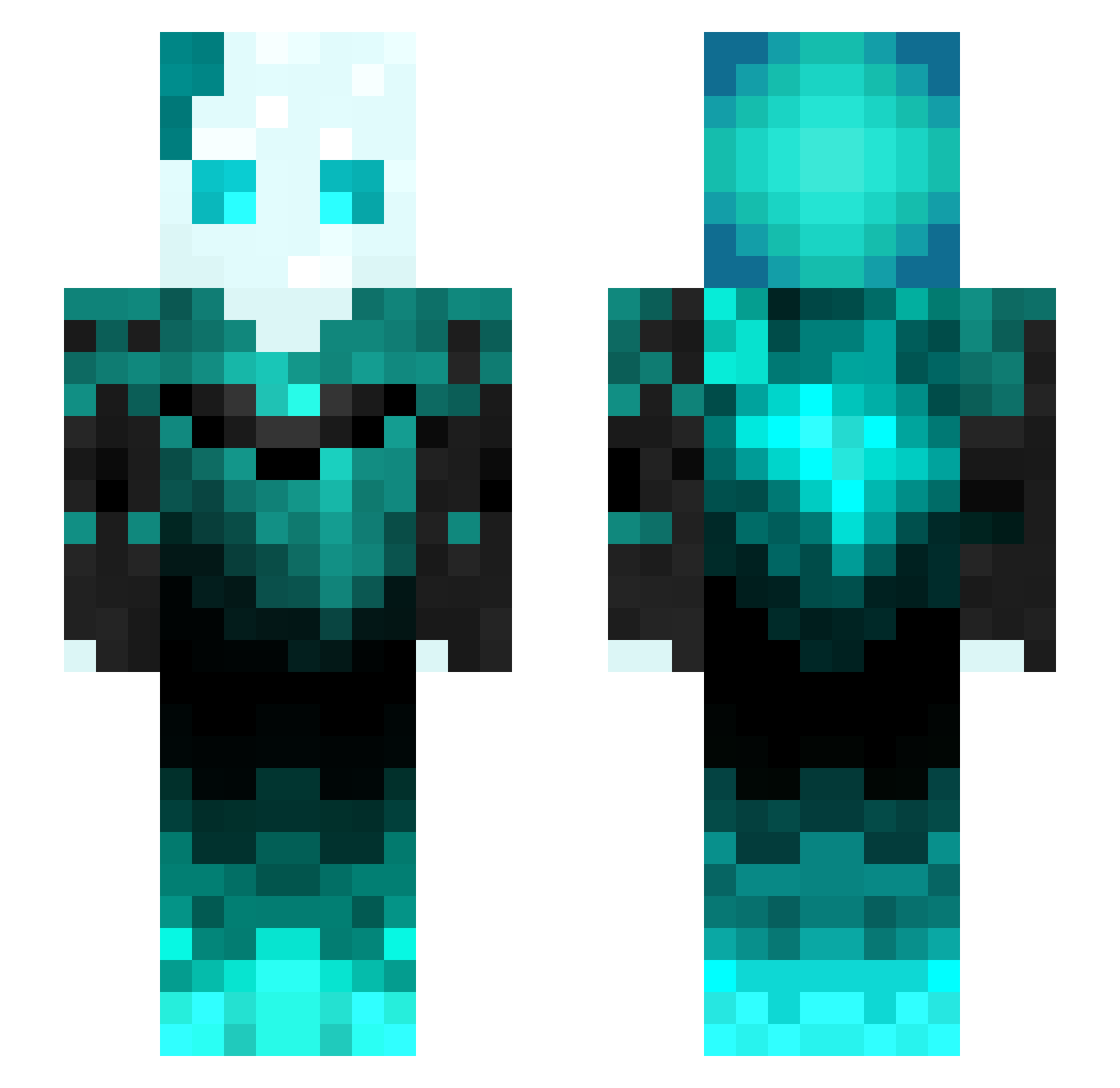 Koivion Minecraft skin, front and back view