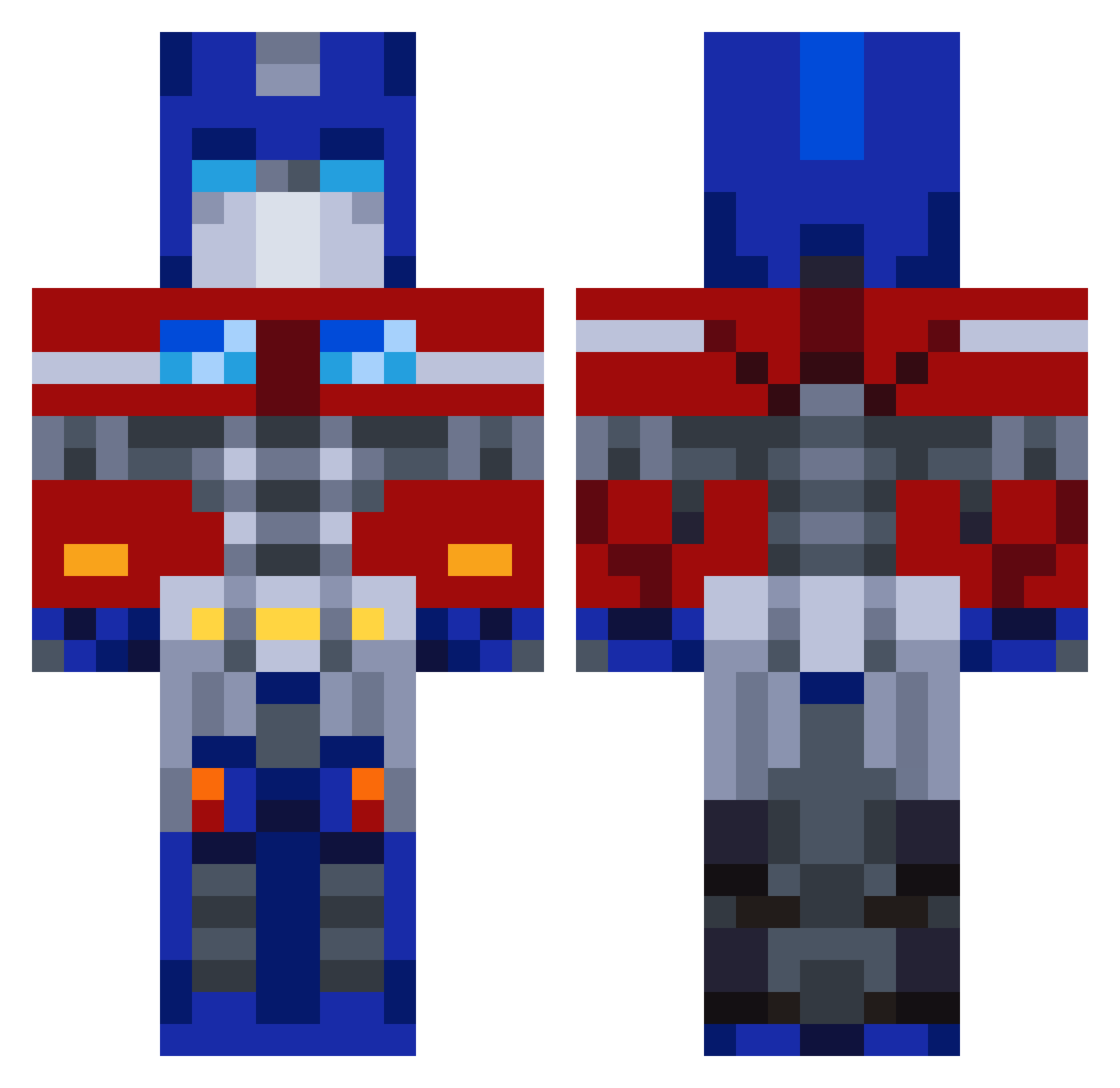 Fire_Fish44 Minecraft skin, front and back view