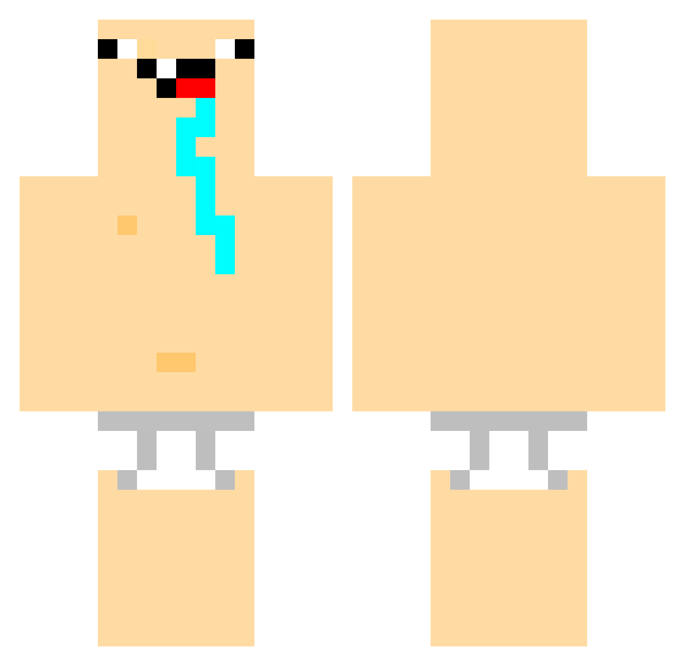 LegitMonkyy Minecraft skin, front and back view