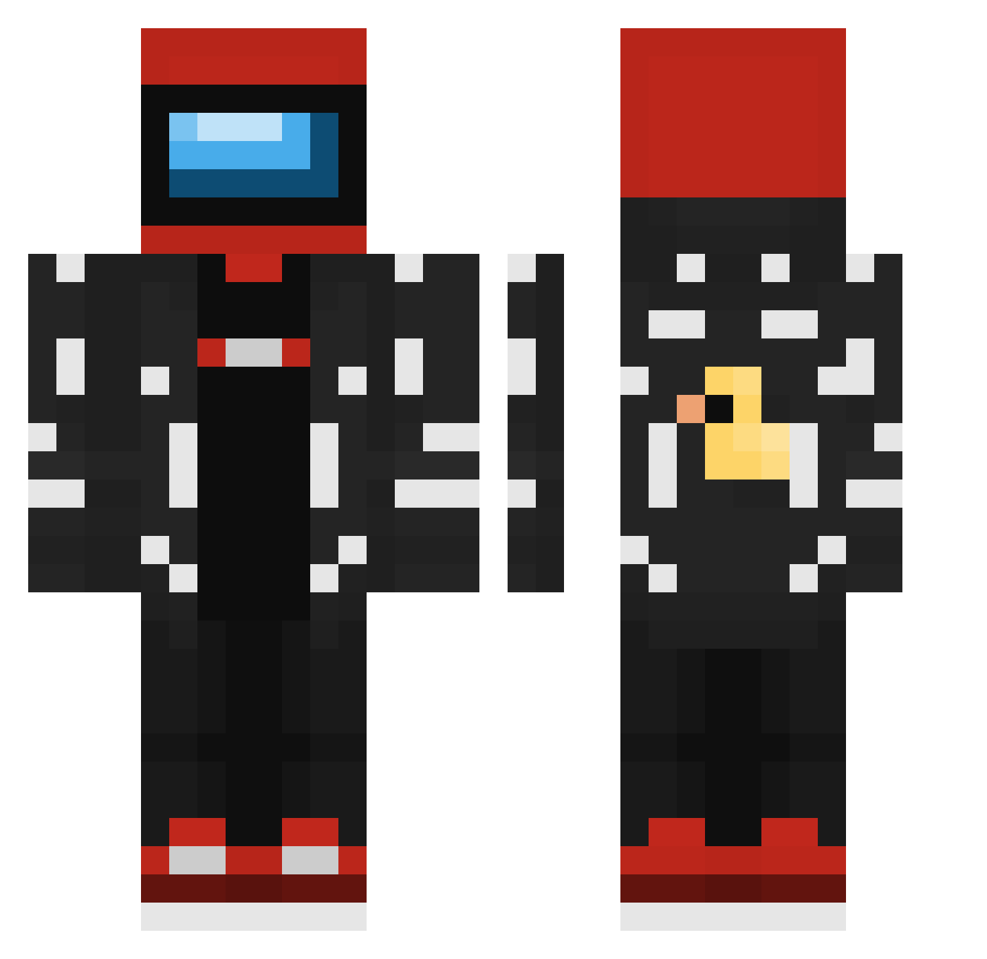 Pirate_Muse Minecraft skin, front and back view