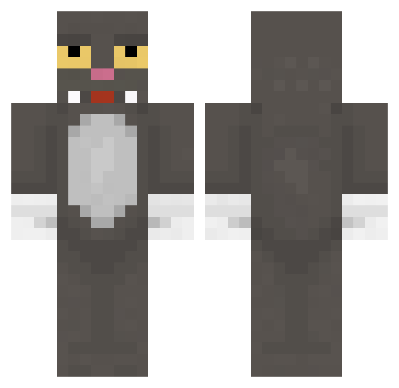 JSTBoubou Minecraft skin, front and back view