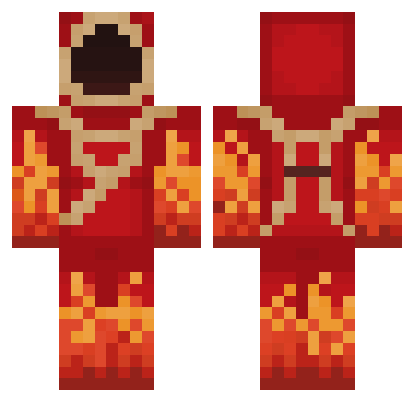 Leveragee Minecraft skin, front and back view
