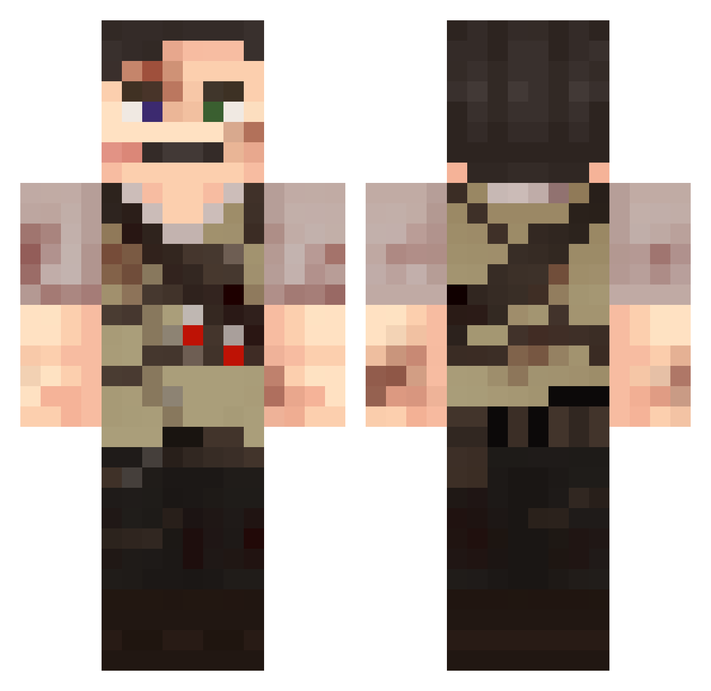 scriz6 Minecraft skin, front and back view