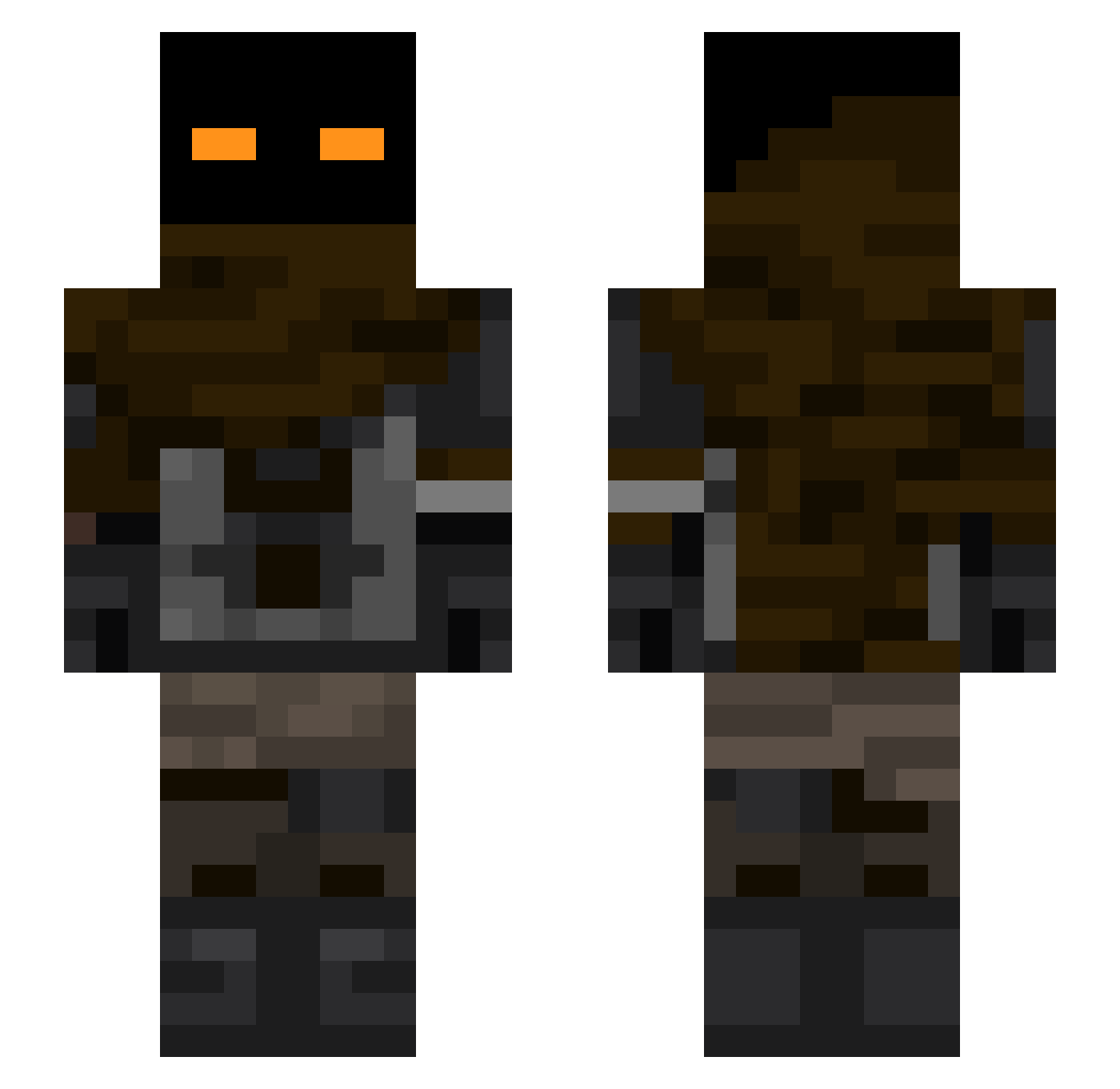 RadDripDip Minecraft skin, front and back view