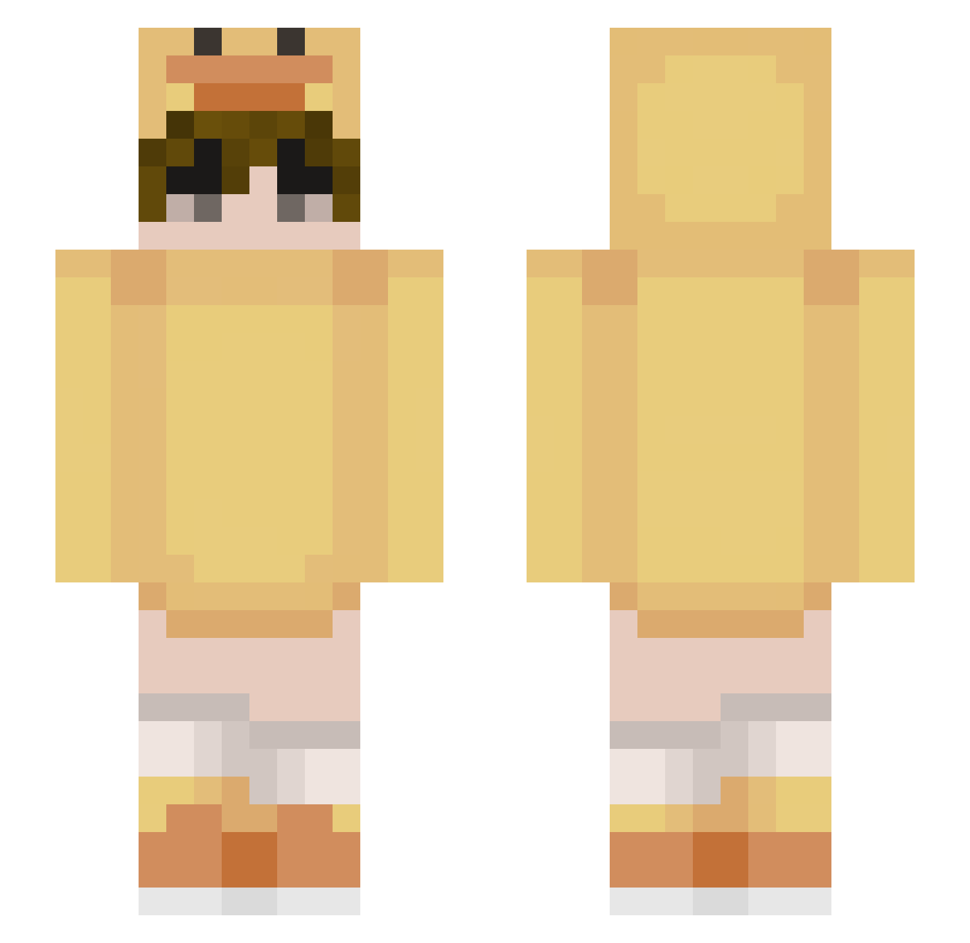 JestersPenetrate Minecraft skin, front and back view