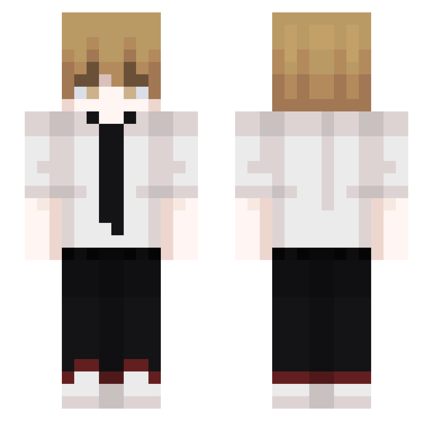 aliax22 Minecraft skin, front and back view