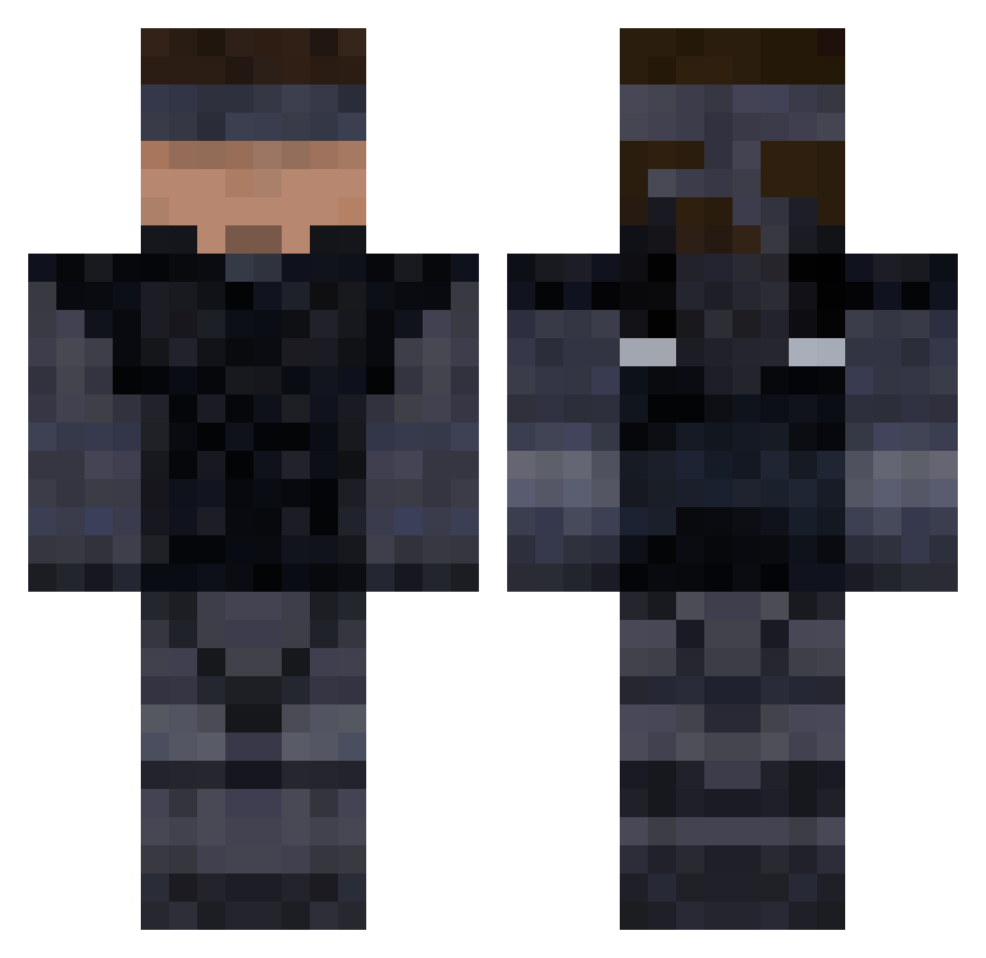 Badboytron Minecraft skin, front and back view