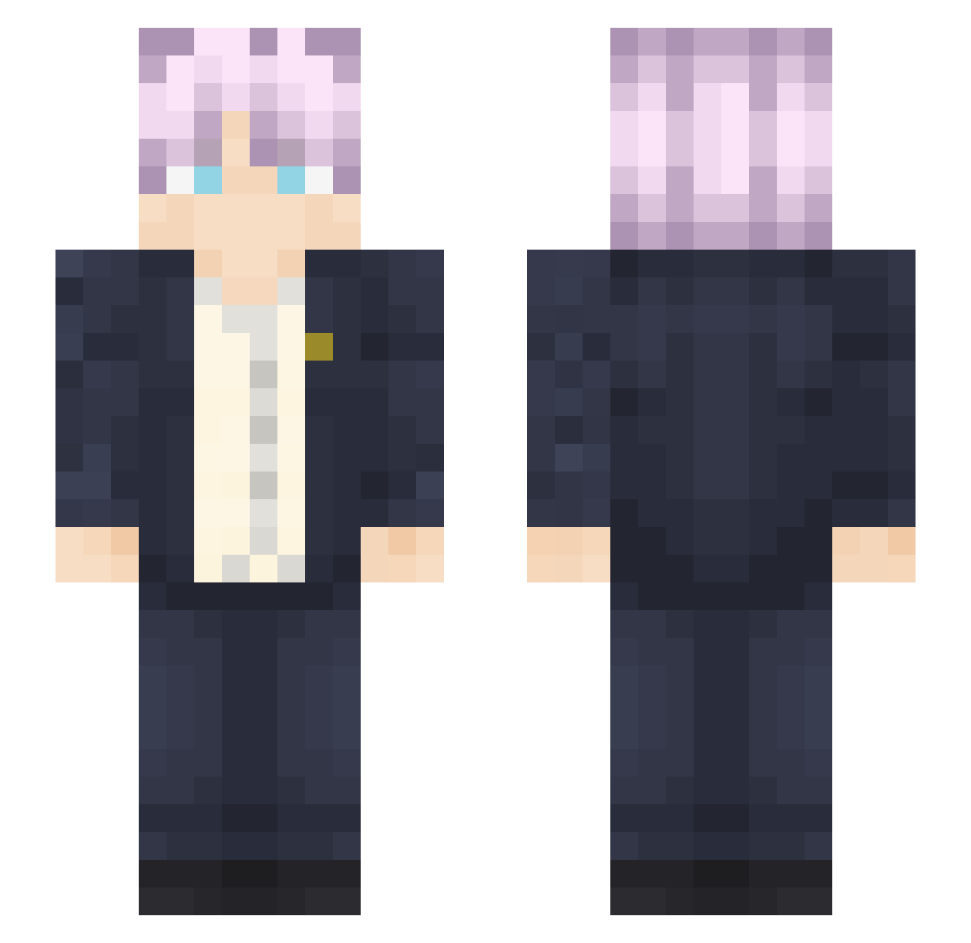 thesensei___ Minecraft skin, front and back view