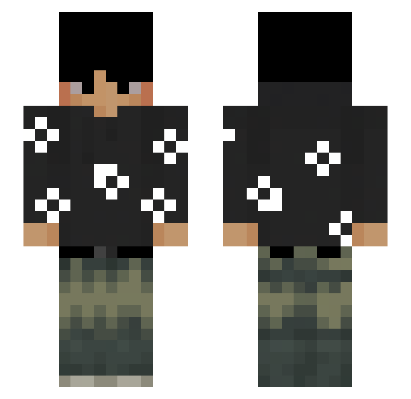Sasa_725 Minecraft skin, front and back view