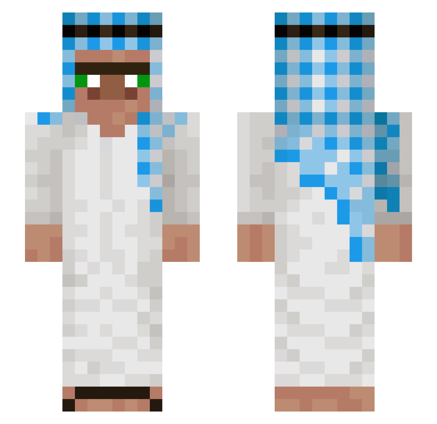 eystreem_fan4lyf Minecraft skin, front and back view
