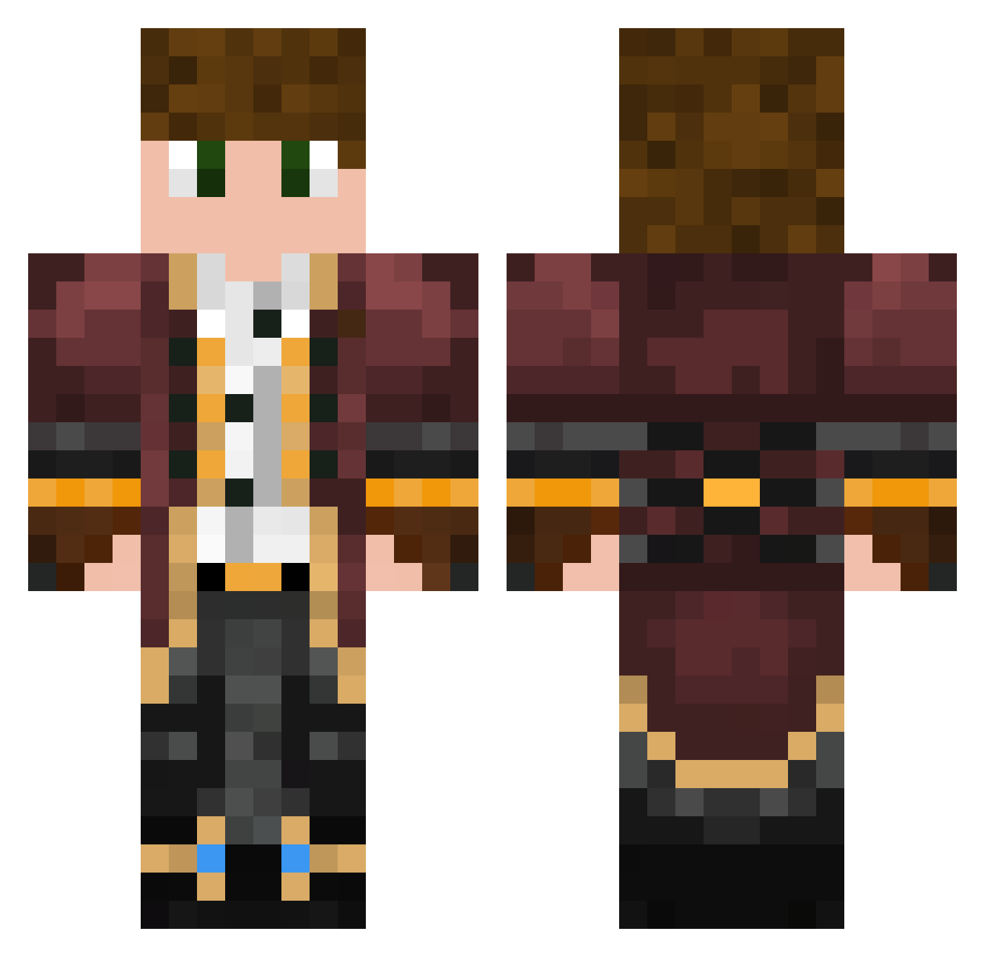 DumDum76 Minecraft skin, front and back view