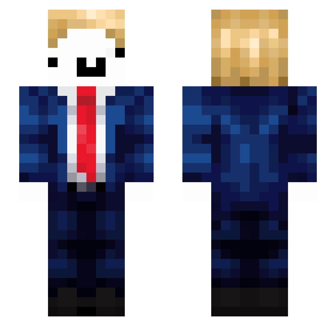Donut____ Minecraft skin, front and back view