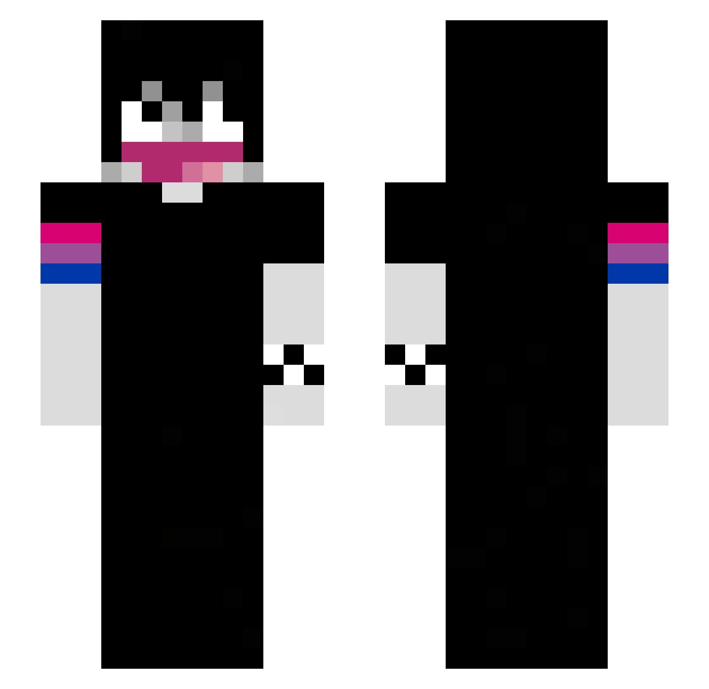 _Craftin Minecraft skin, front and back view
